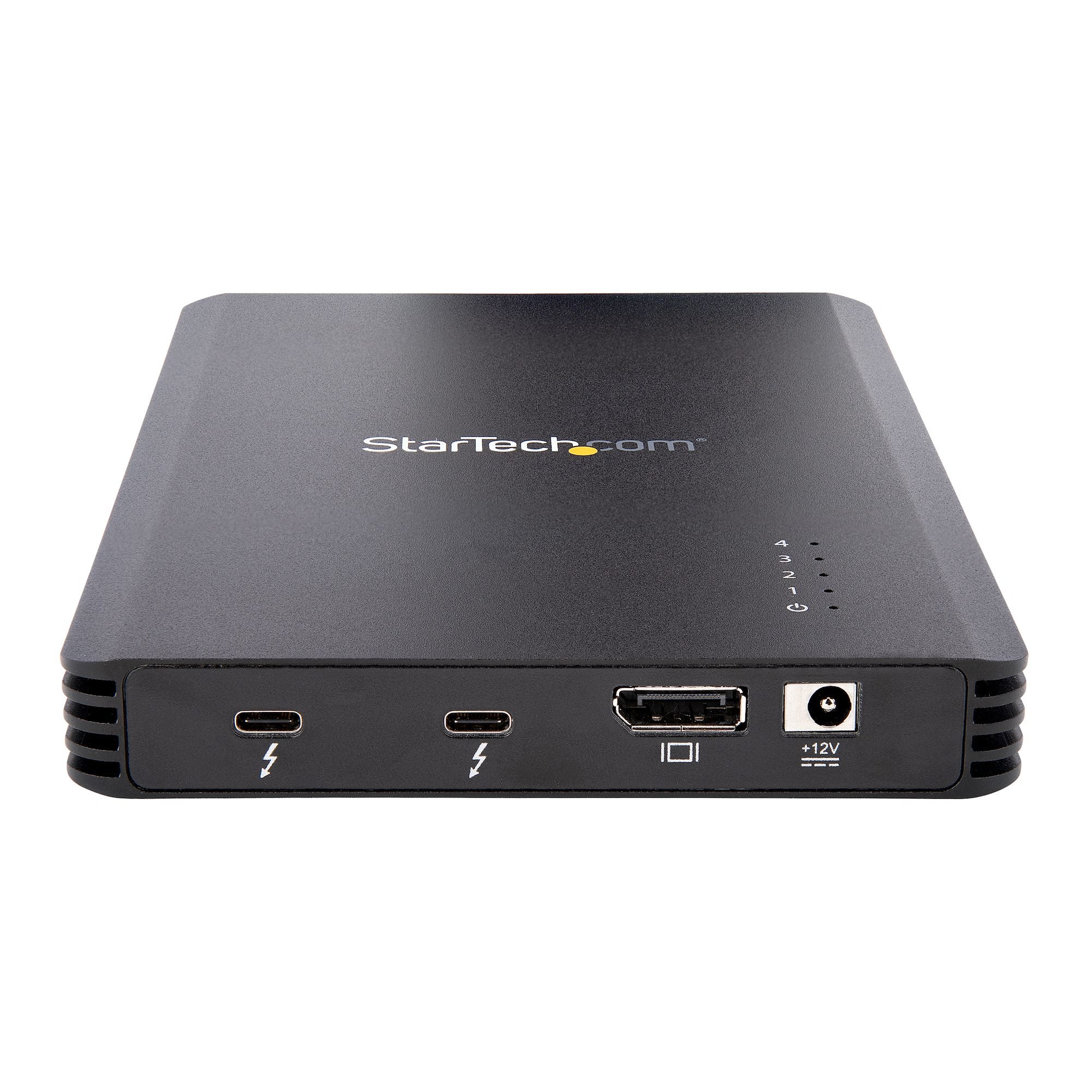 StarTech.com Boîtier SSD M.2 NVMe Thunderbolt 3 à 4 Baies - Boîtier Disque Dur Externe 1 DisplayPort vidéo et 2 Ports TB3 Downstream - Boîtier pour Disque Dur - Boîtier SSD Externe, 40Gbps, Alimentation 72W