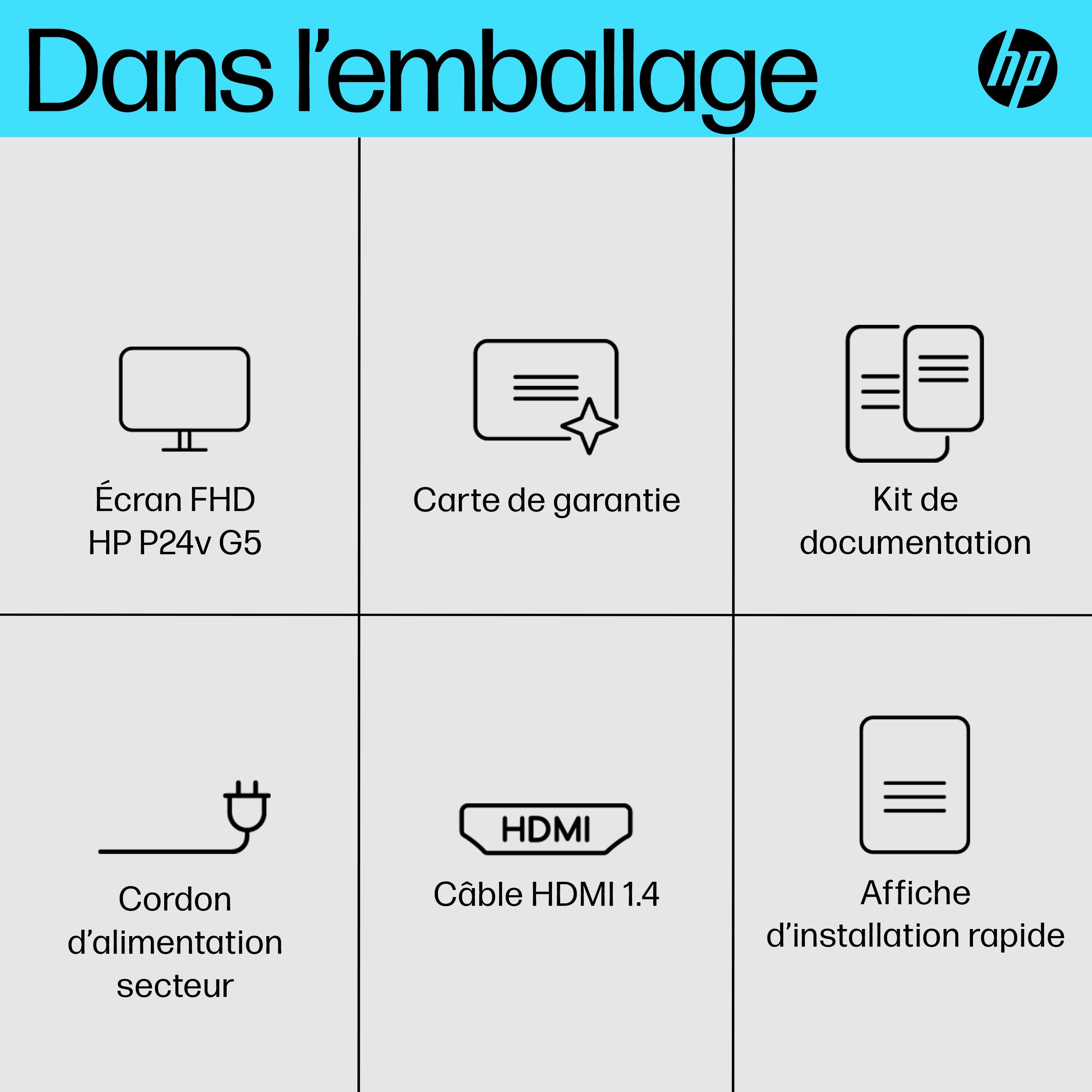 HP Écran FHD P24v G5