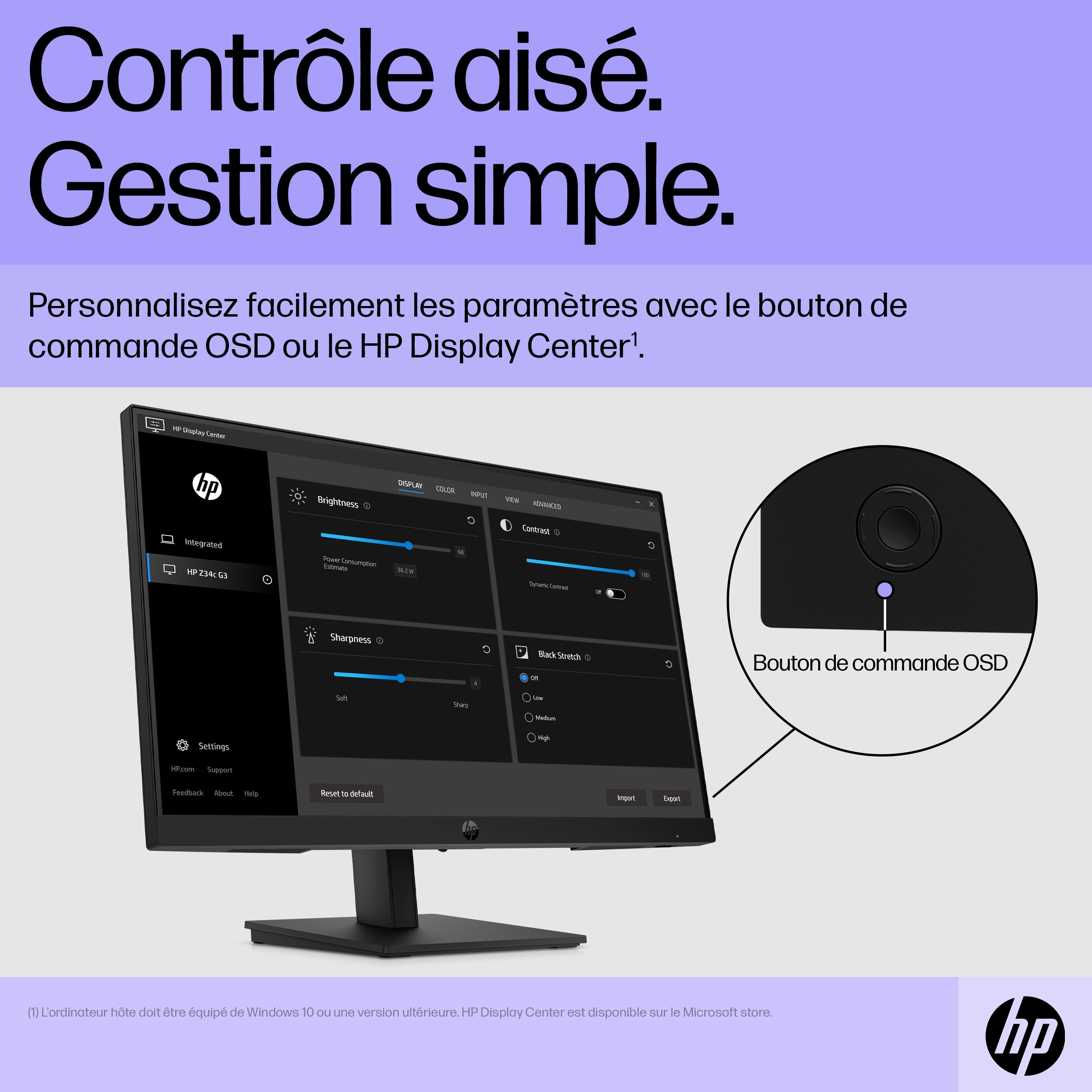 HP P22h G5 écran plat de PC 54,6 cm (21.5") 1920 x 1080 pixels Full HD Noir