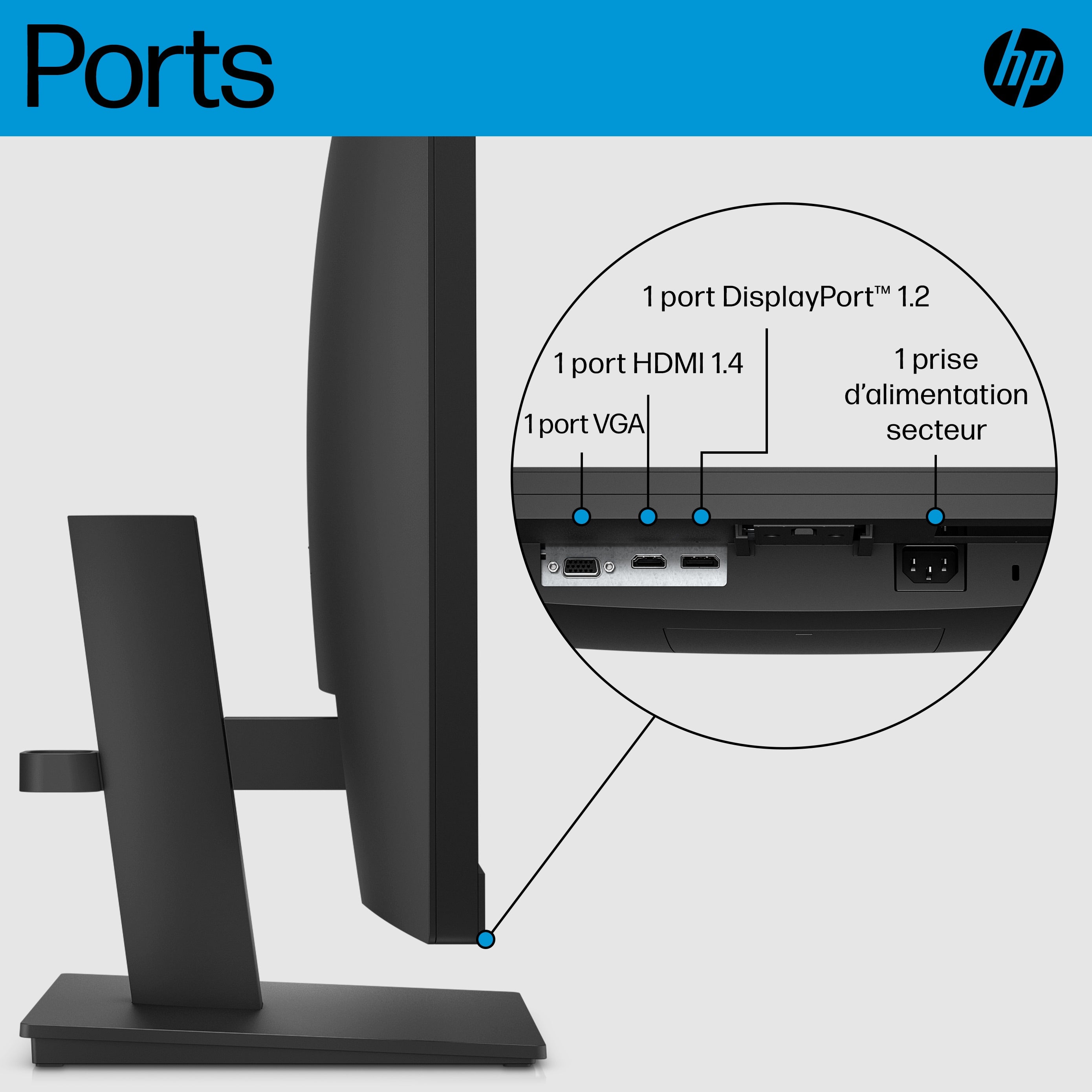 HP P27h G5 écran plat de PC 68,6 cm (27") 1920 x 1080 pixels Full HD Noir