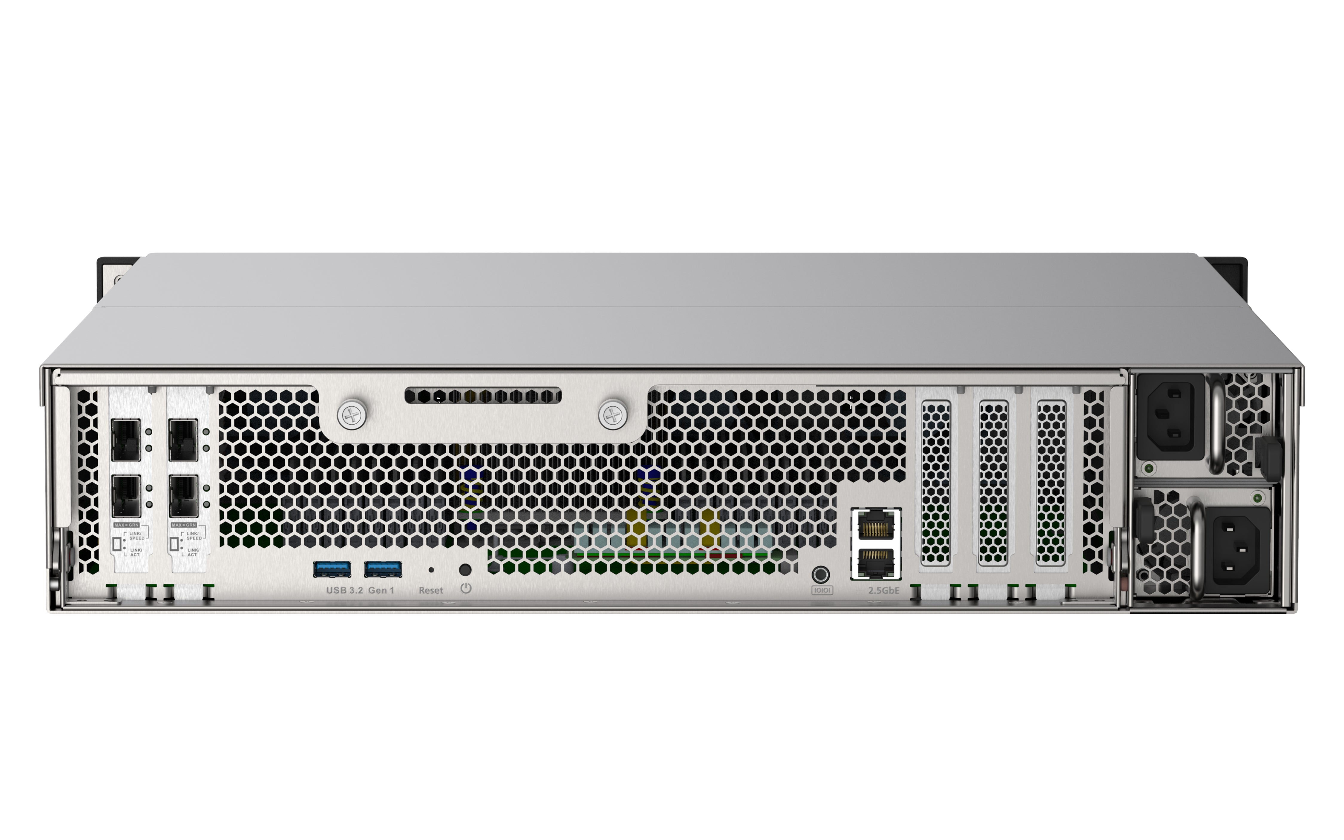 QNAP TS-h2490FU NAS Rack (2 U) EPYC 7302P 128 Go DDR4 0 To QuTS hero Noir, Gris