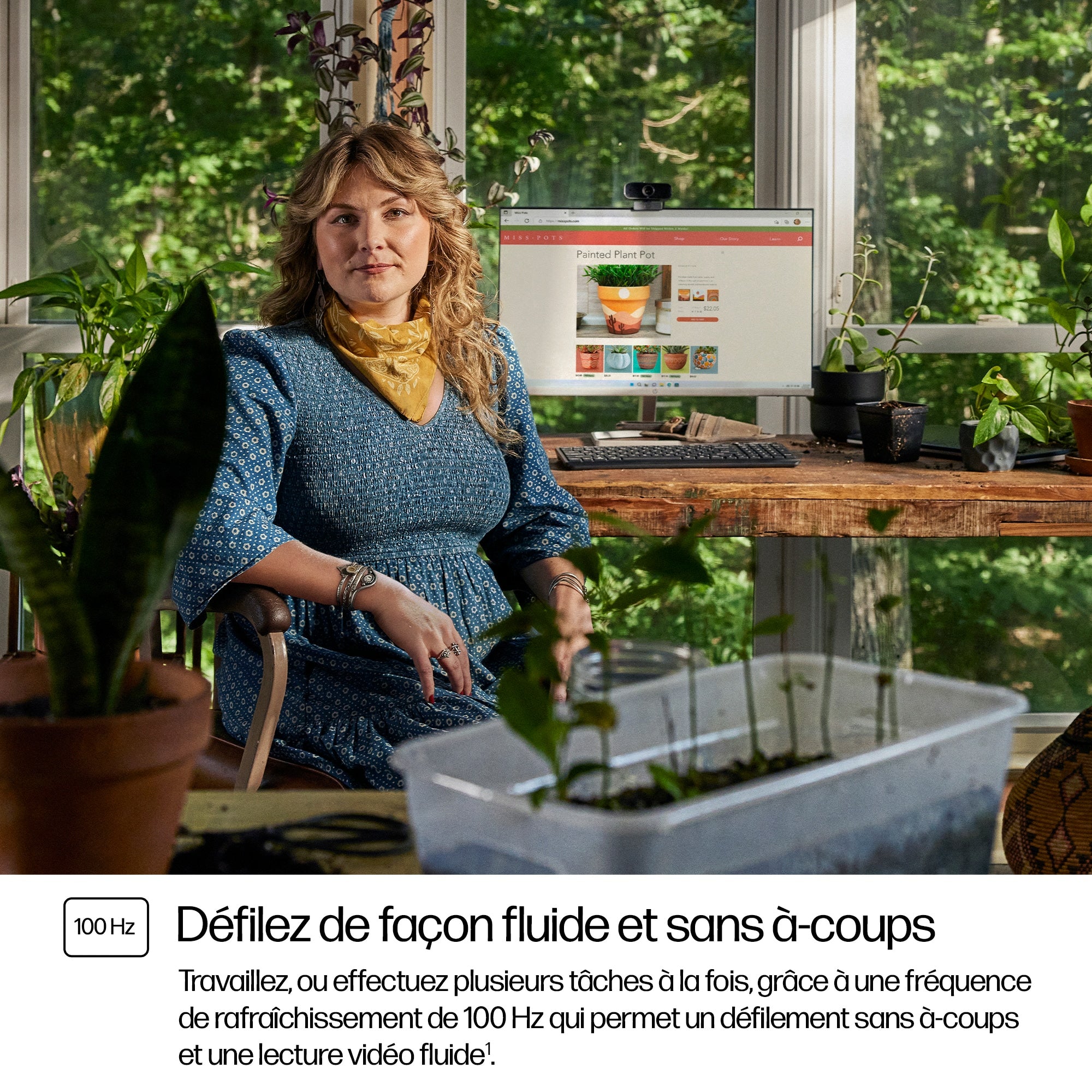 HP Écran Full HD blanc 23,8 pouces Série 5 - 524sw