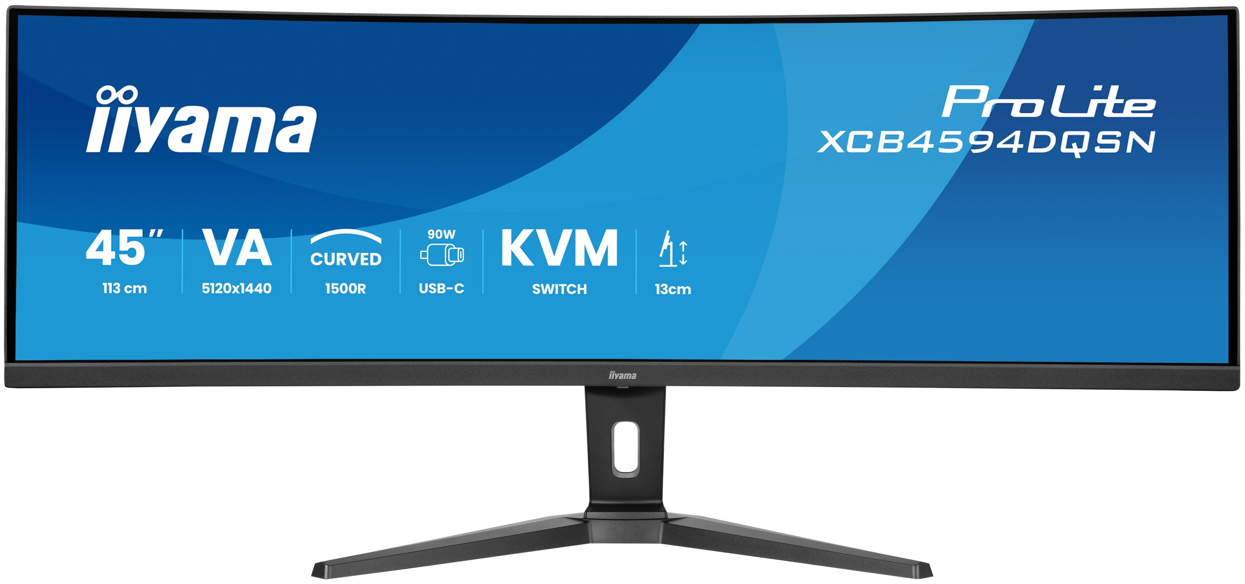 iiyama G-MASTER 45"LCD Curved Bus. UWQHD écran plat de PC 113 cm (44.5") 5120 x 1440 pixels Dual QHD LED Noir