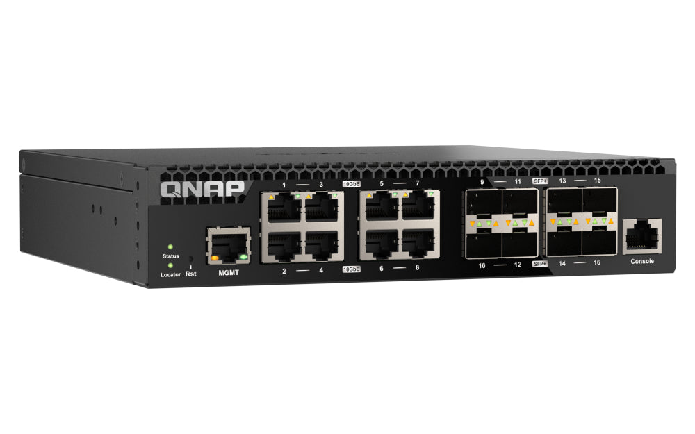 QNAP QSW-M3216R-8S8T commutateur réseau Géré L2/L3 10G Ethernet (100/1000/10000) 1U Noir