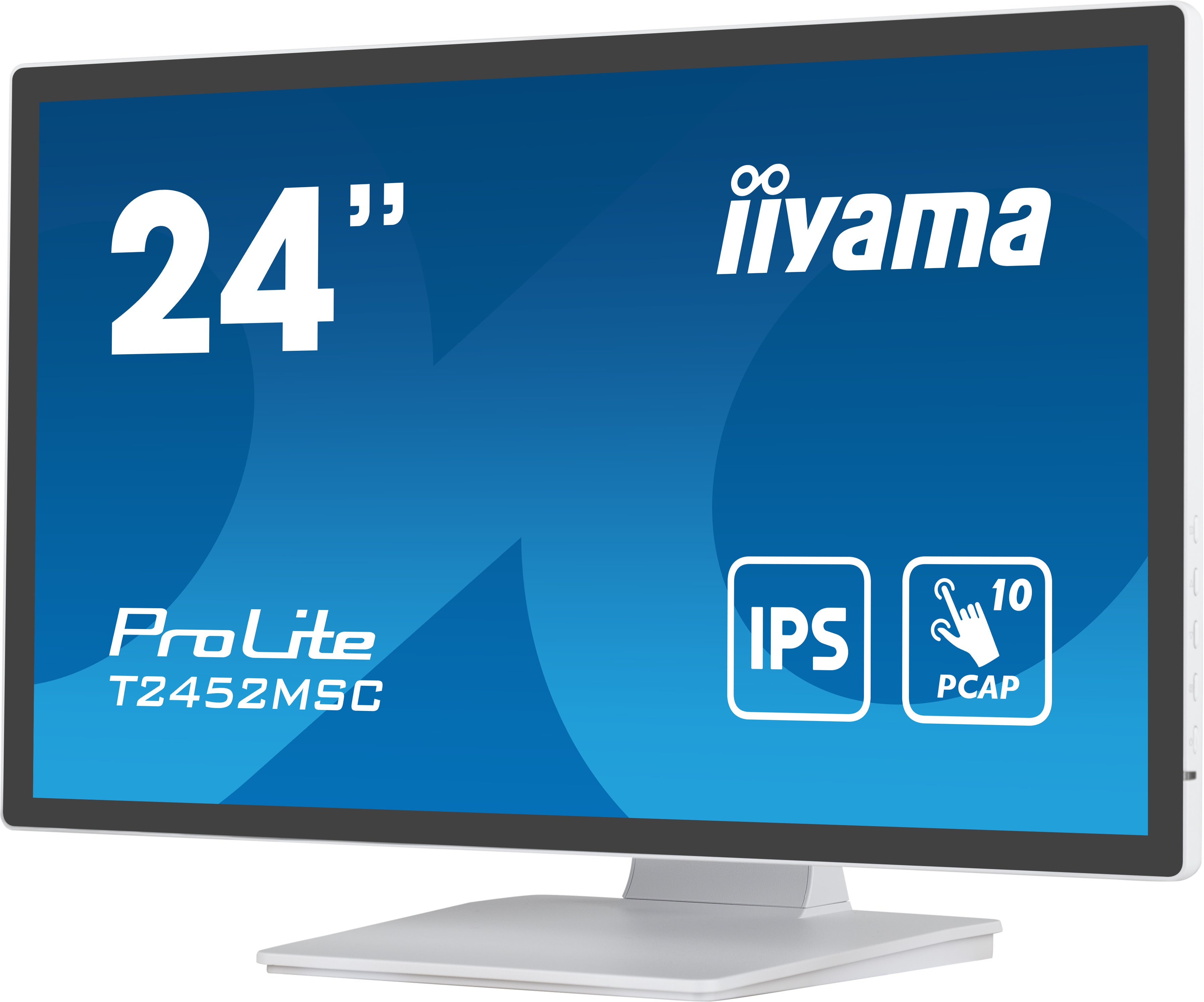 iiyama ProLite T2452MSC-W1 écran plat de PC 60,5 cm (23.8") 1920 x 1080 pixels Full HD LCD Écran tactile Multi-utilisateur Blanc