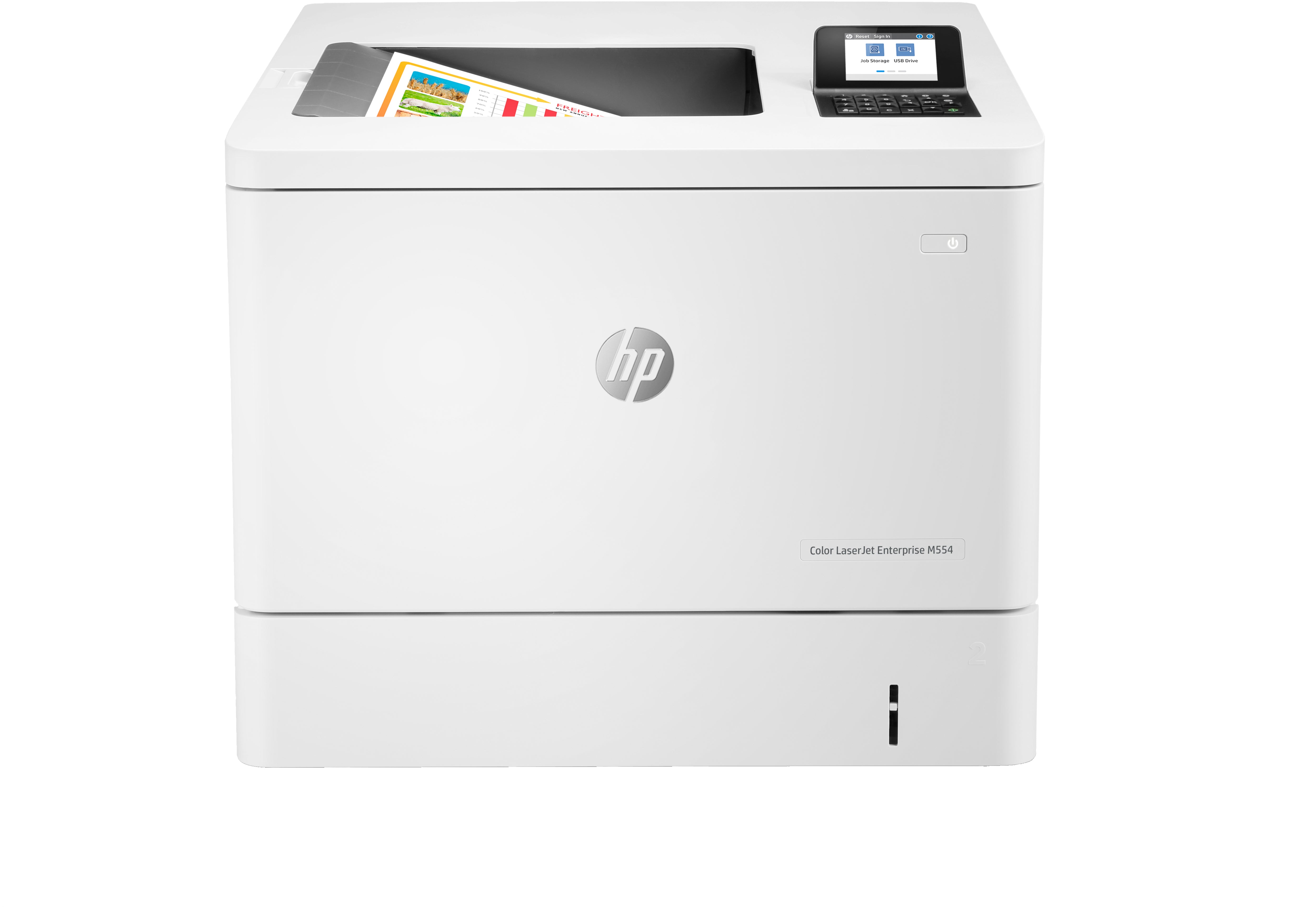 HP Color LaserJet Enterprise Imprimante M554dn, Imprimer, Impression USB en façade; Impression recto-verso