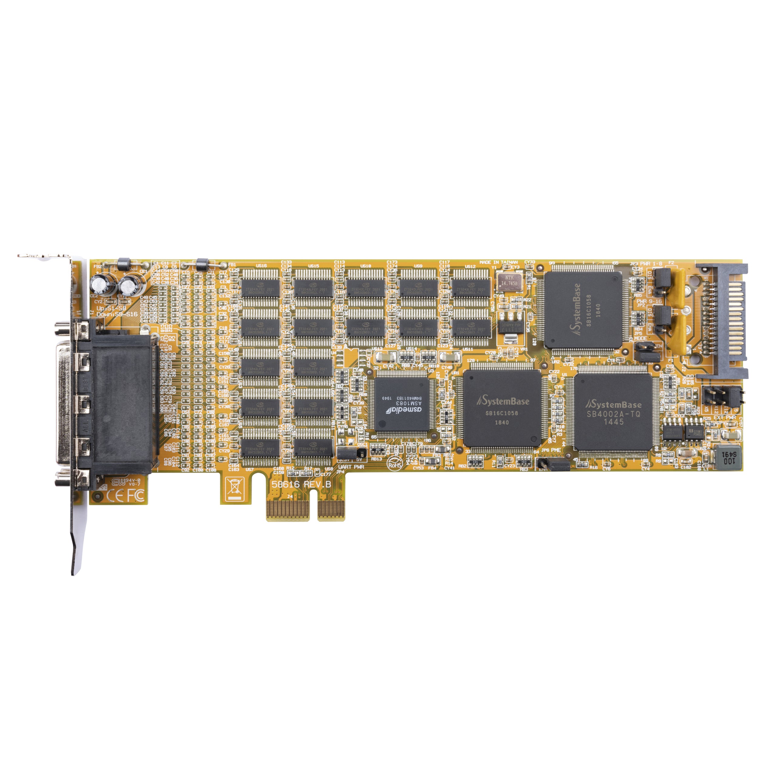 StarTech.com Carte Série PCI Express - 16 Ports DB9 RS232 - Low + Full Profile - Adaptateur Série Multiport - Carte Série PCIe