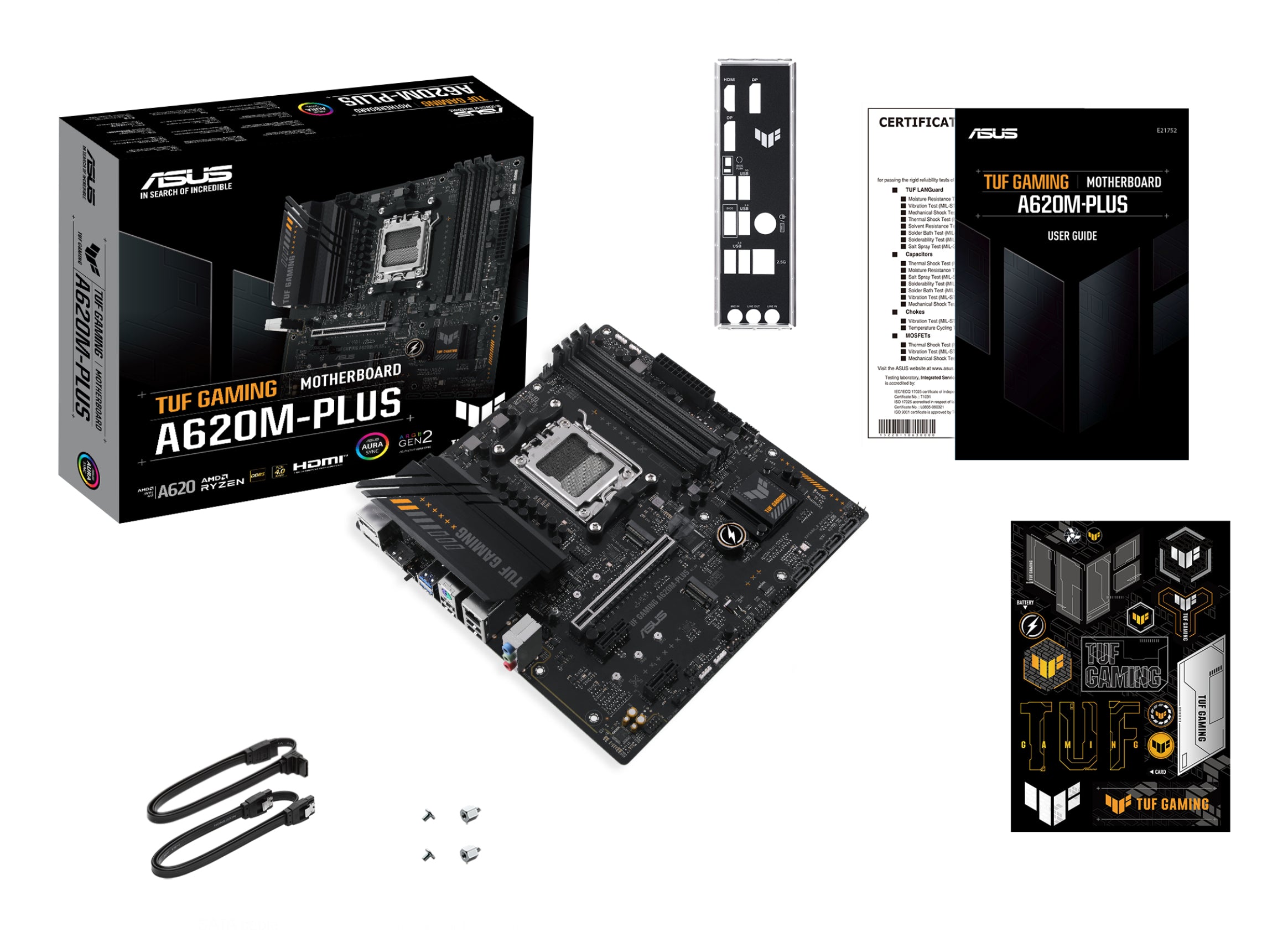 ASUS TUF GAMING A620M-PLUS AMD A620 Emplacement AM5 micro ATX