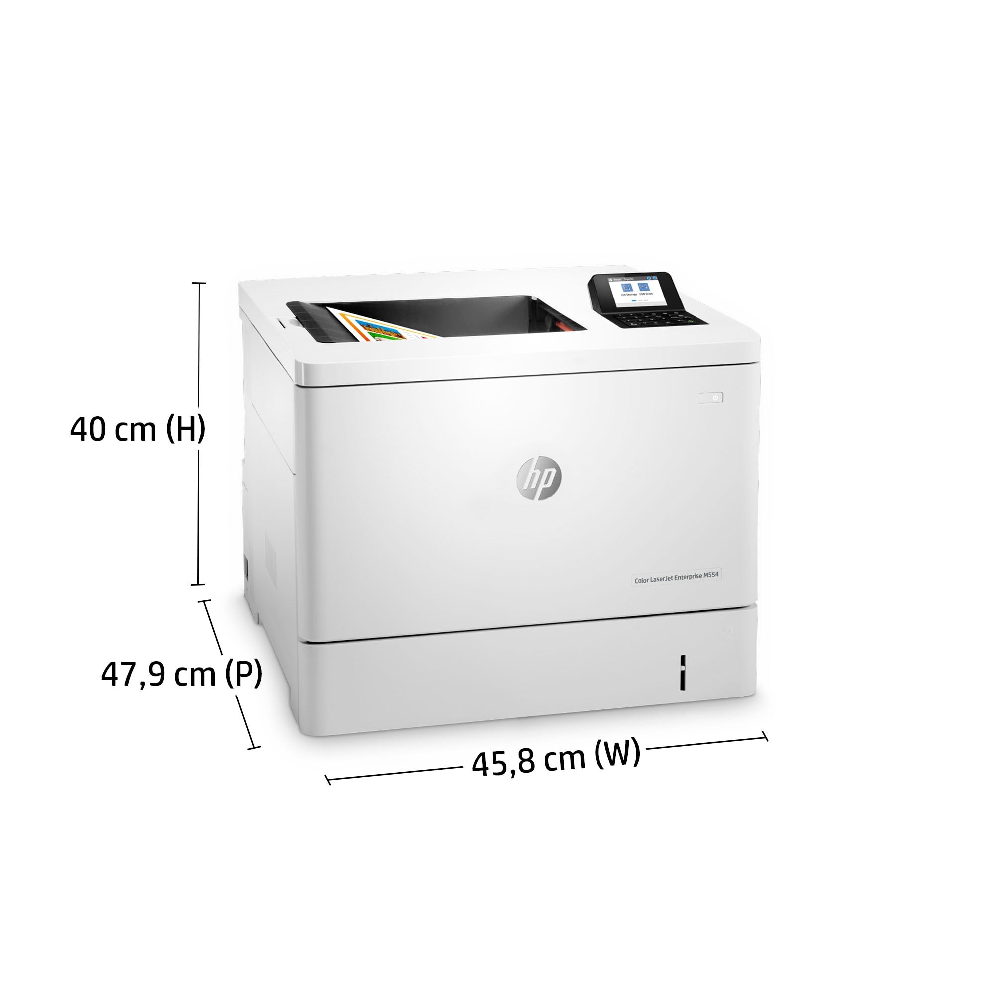 HP Color LaserJet Enterprise Imprimante M554dn, Imprimer, Impression USB en façade; Impression recto-verso