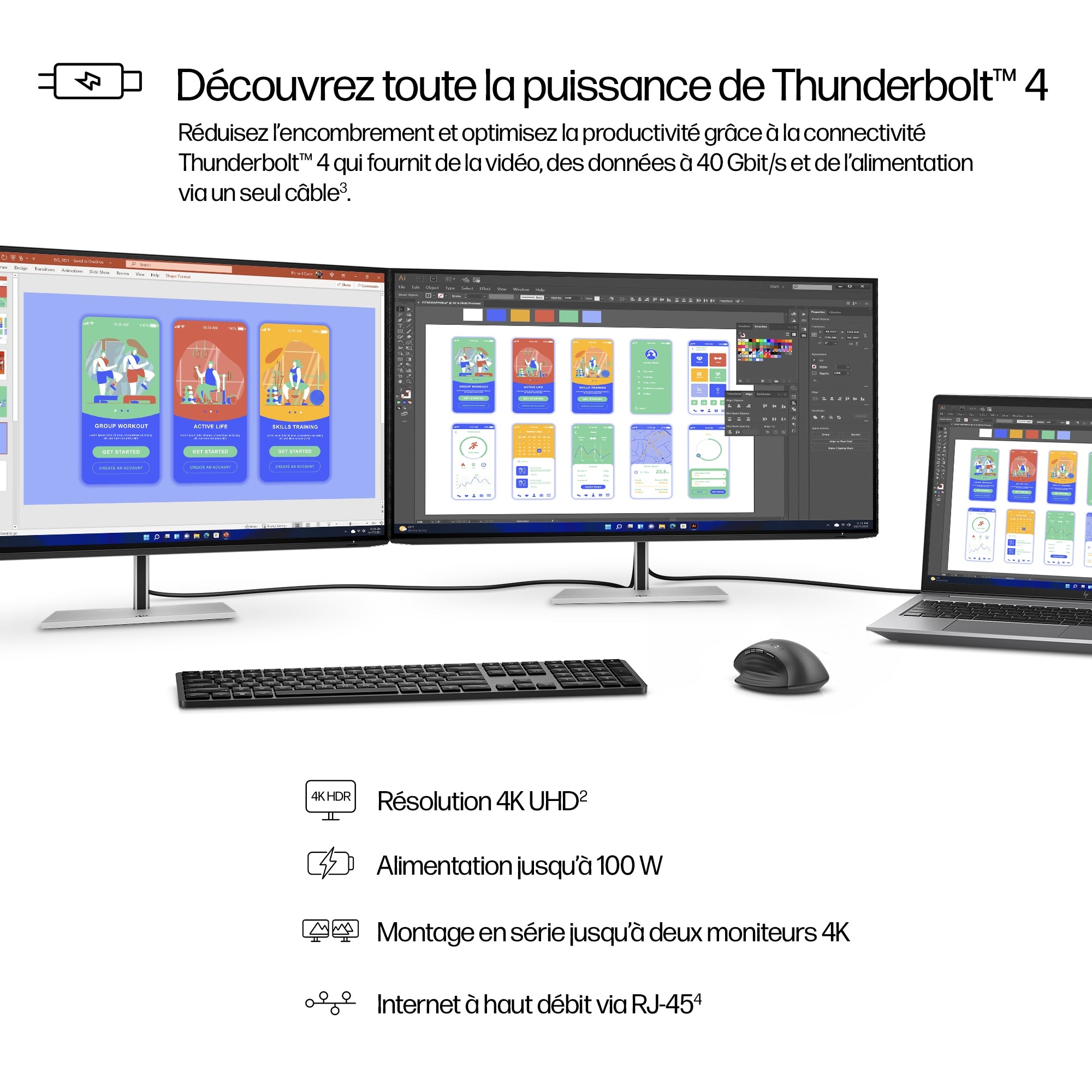 HP Écran 4K Thunderbolt 4 Série 7 Pro 31,5 pouces - 732pk