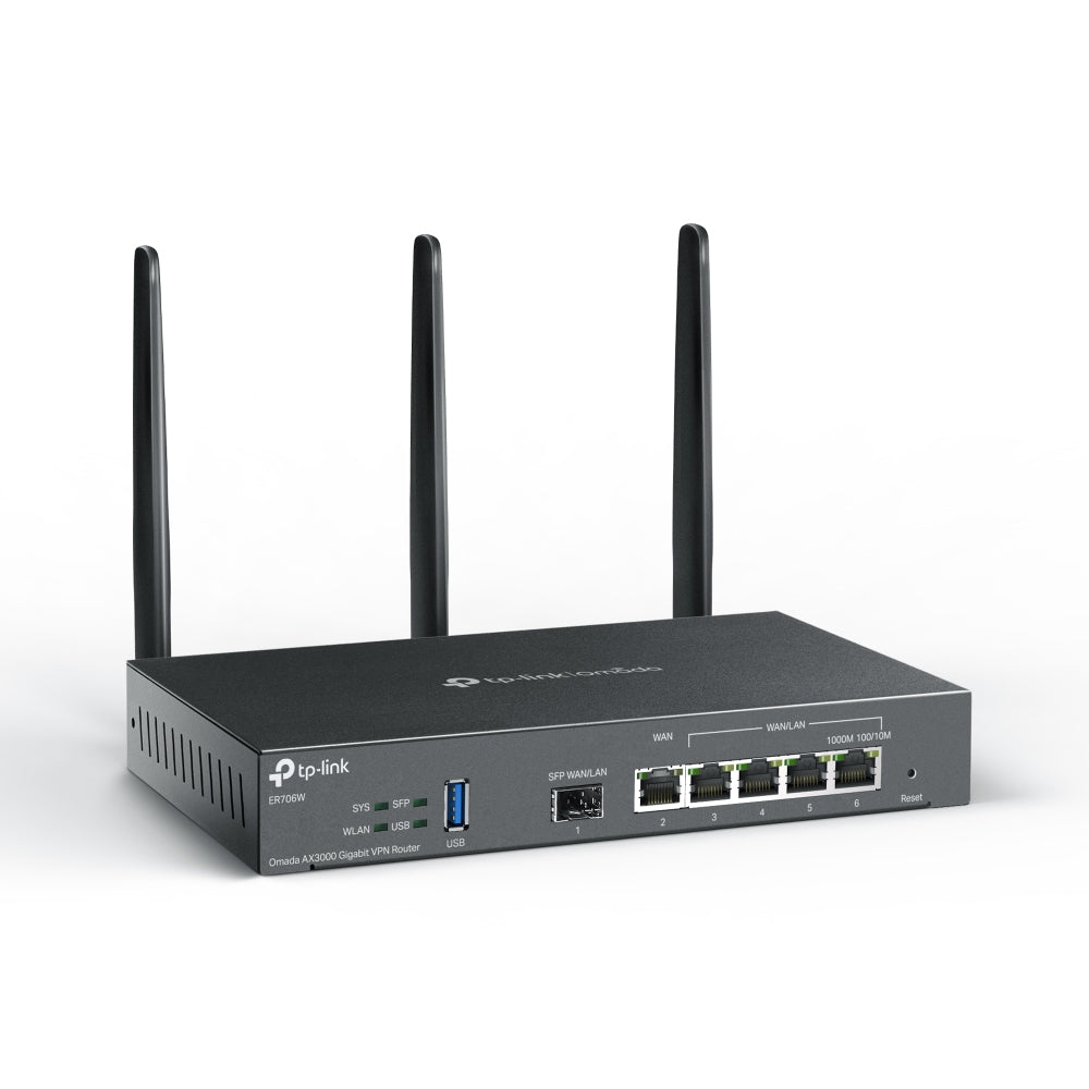 TP-Link Omada ER706W routeur sans fil Gigabit Ethernet Bi-bande (2,4 GHz / 5 GHz) Noir