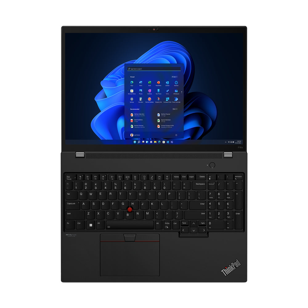 Lenovo ThinkPad P16s Gen 2 (AMD) AMD Ryzen™ 7 PRO 7840U Station de travail mobile 40,6 cm (16") Écran tactile WUXGA 32 Go LPDDR5x-SDRAM 1 To SSD Wi-Fi 6E (802.11ax) Windows 11 Pro Allemand Noir