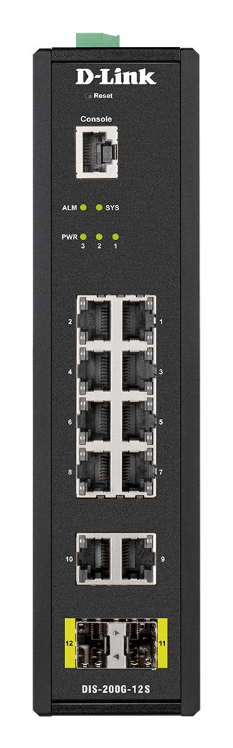 D-Link DIS-200G-12S commutateur réseau Géré L2 Gigabit Ethernet (10/100/1000) Noir