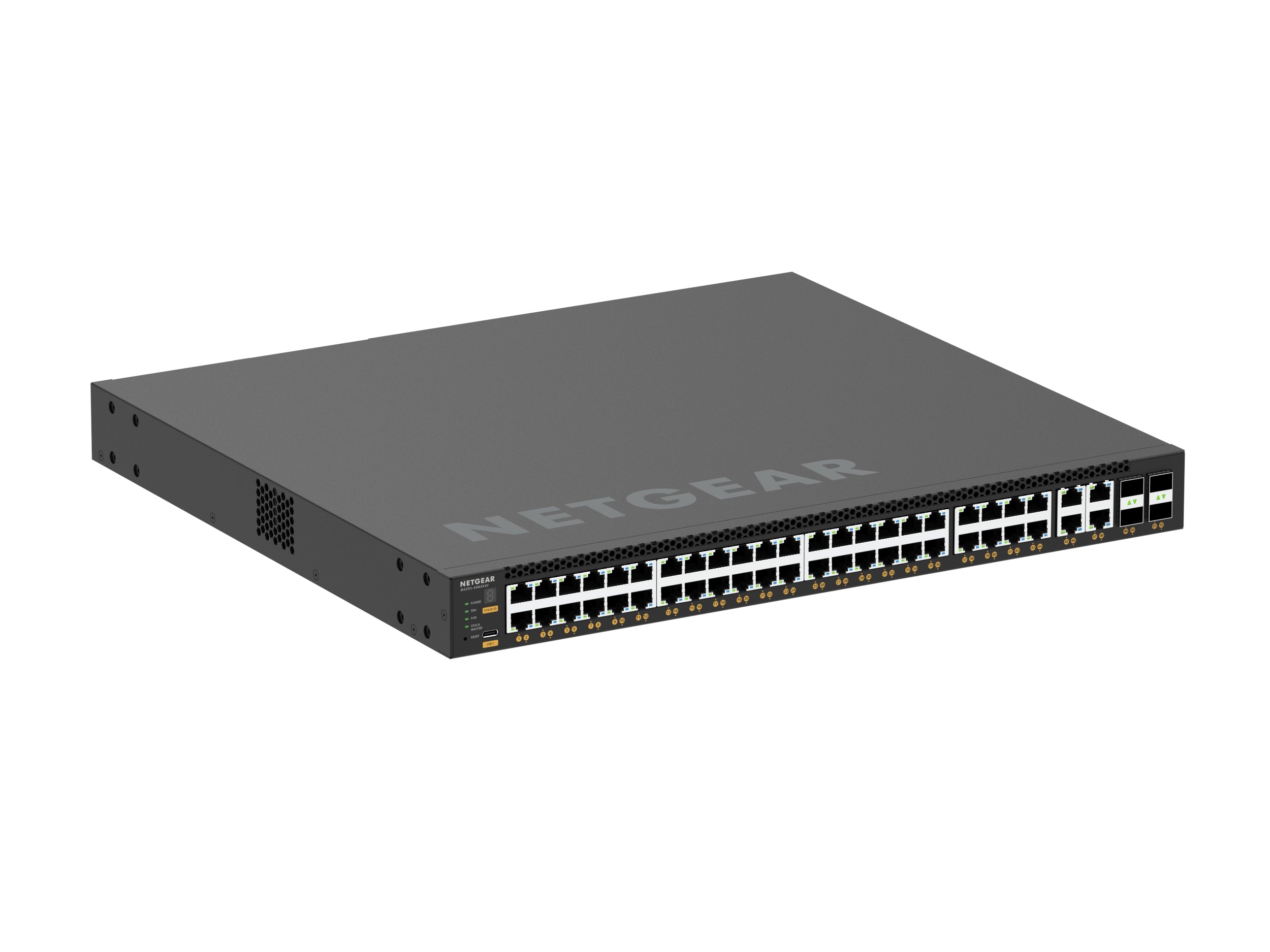 NETGEAR M4350-44M4X4V Géré L3 2.5G Ethernet (100/1000/2500) Connexion Ethernet, supportant l'alimentation via ce port (PoE) 1U Noir