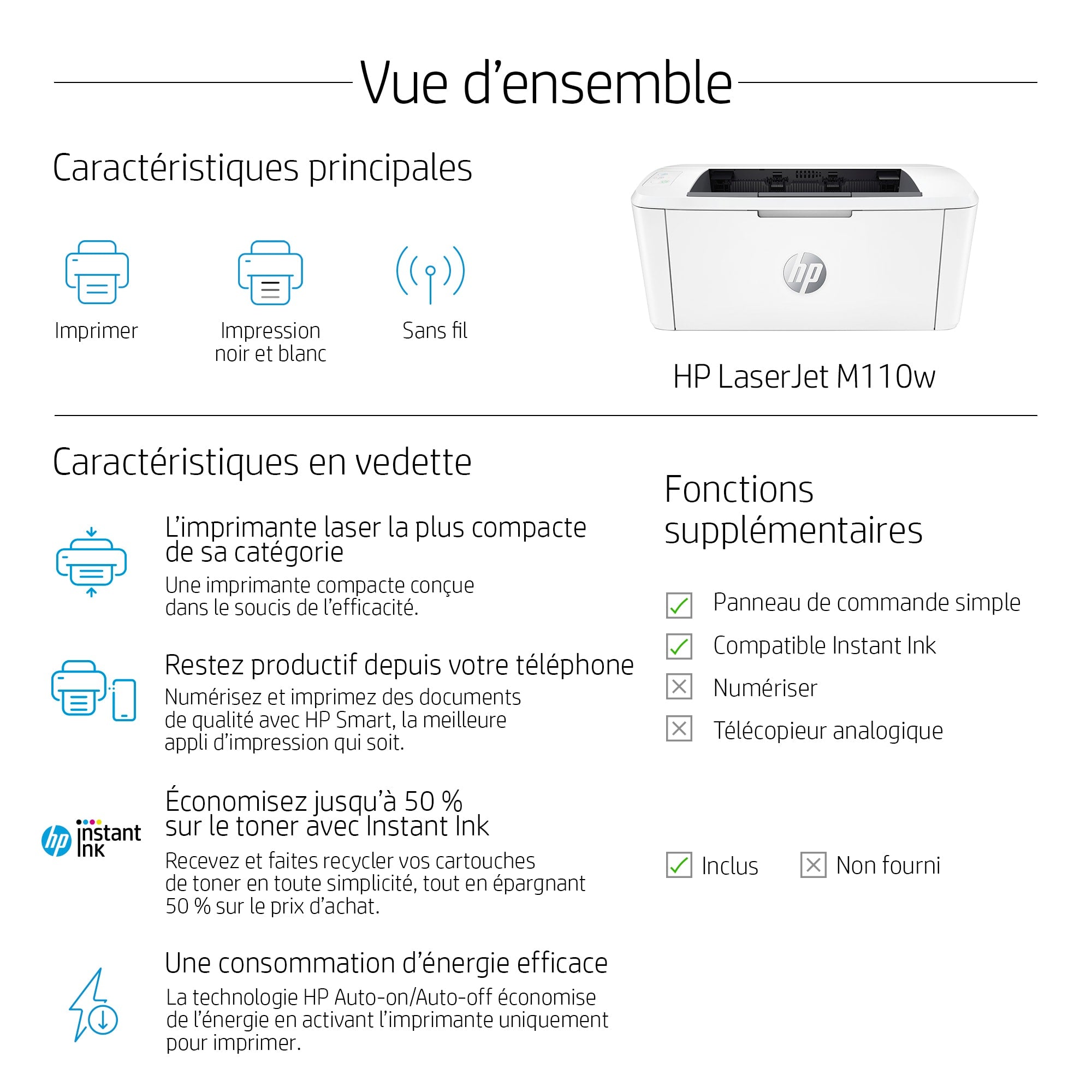 HP LaserJet Imprimante M110w