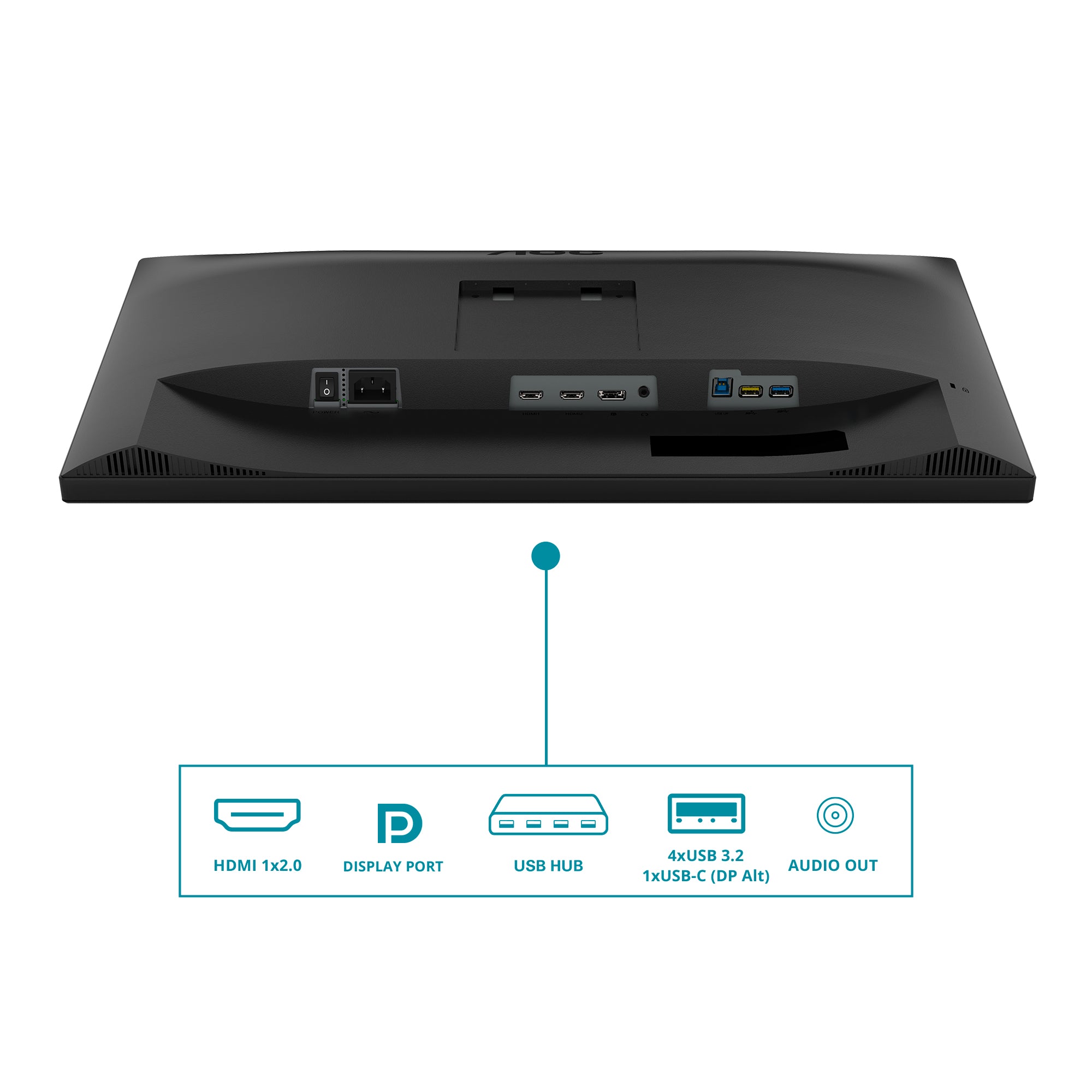 AOC V5 CU34V5C/BK LED display 86,4 cm (34") 3440 x 1440 pixels Wide Quad HD Noir