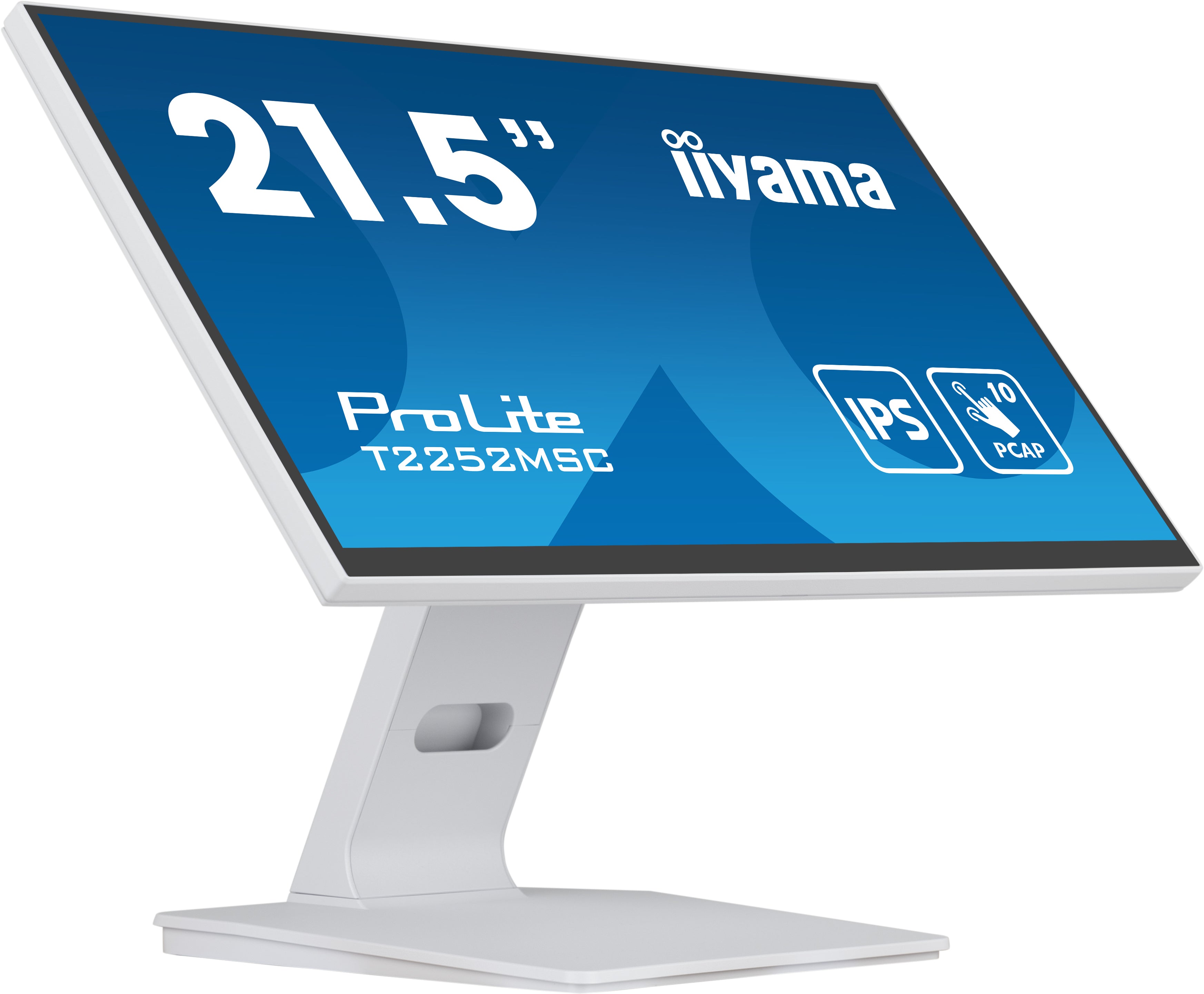iiyama ProLite T2252MSC-W2 écran plat de PC 54,6 cm (21.5") 1920 x 1080 pixels Full HD LCD Écran tactile Table Blanc