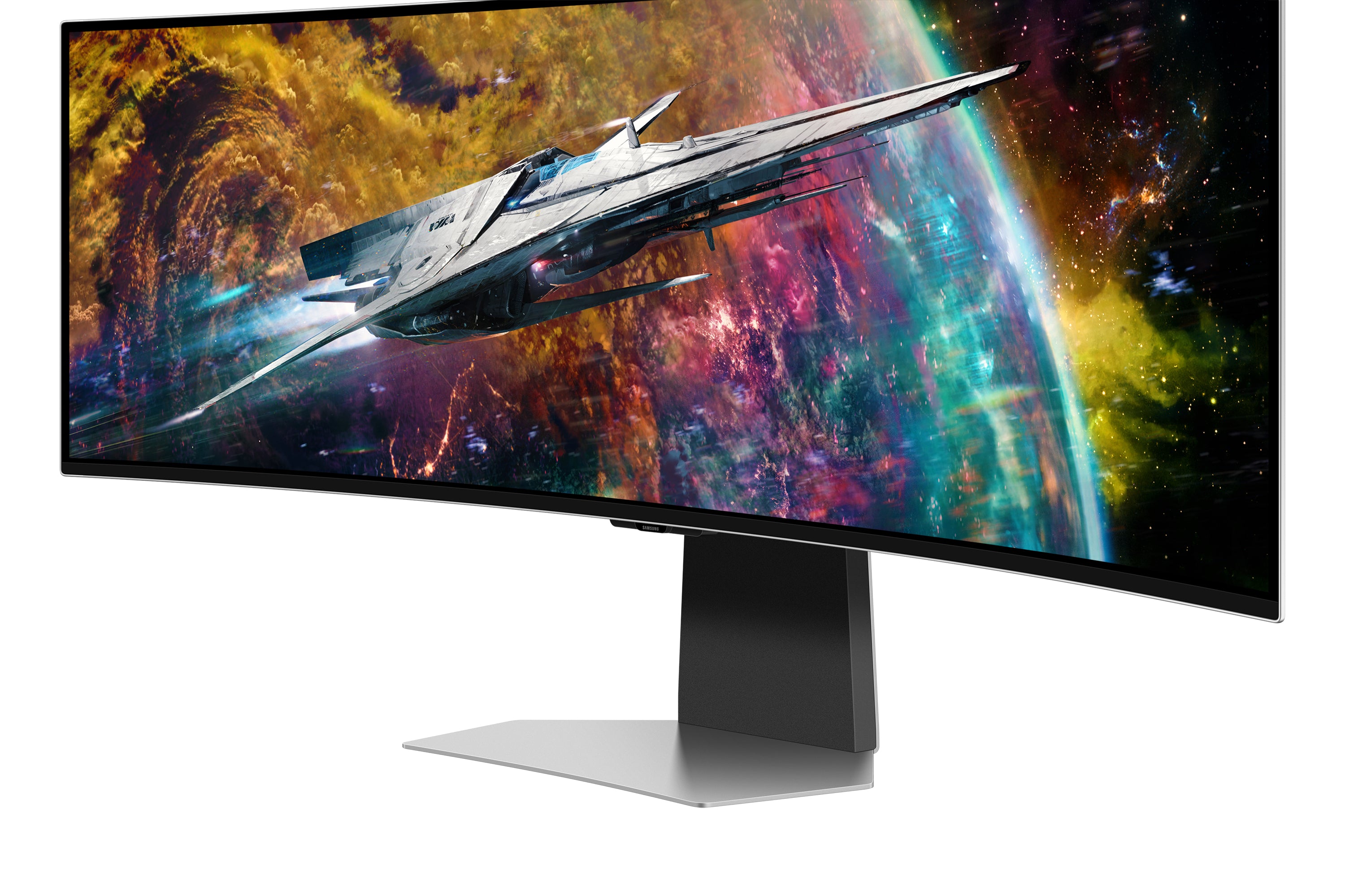 Samsung G95SC écran plat de PC 124,5 cm (49") 5120 x 1440 pixels Dual QHD OLED Argent