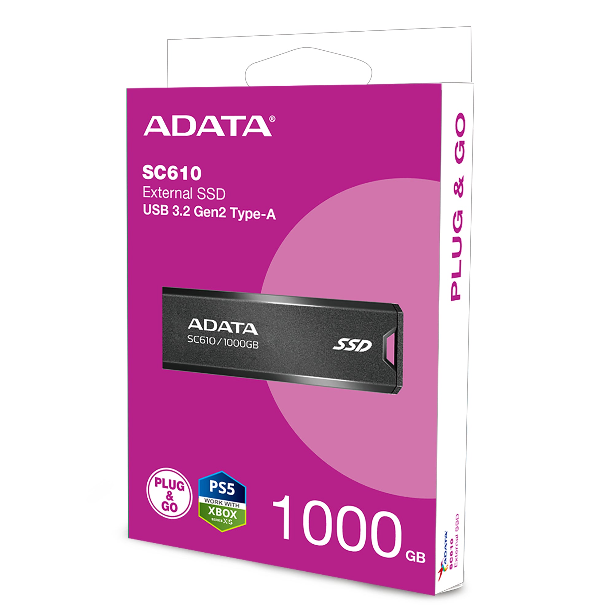 ADATA SC610 lecteur USB flash 1 To USB Type-A 3.2 Gen 2 (3.1 Gen 2) Noir
