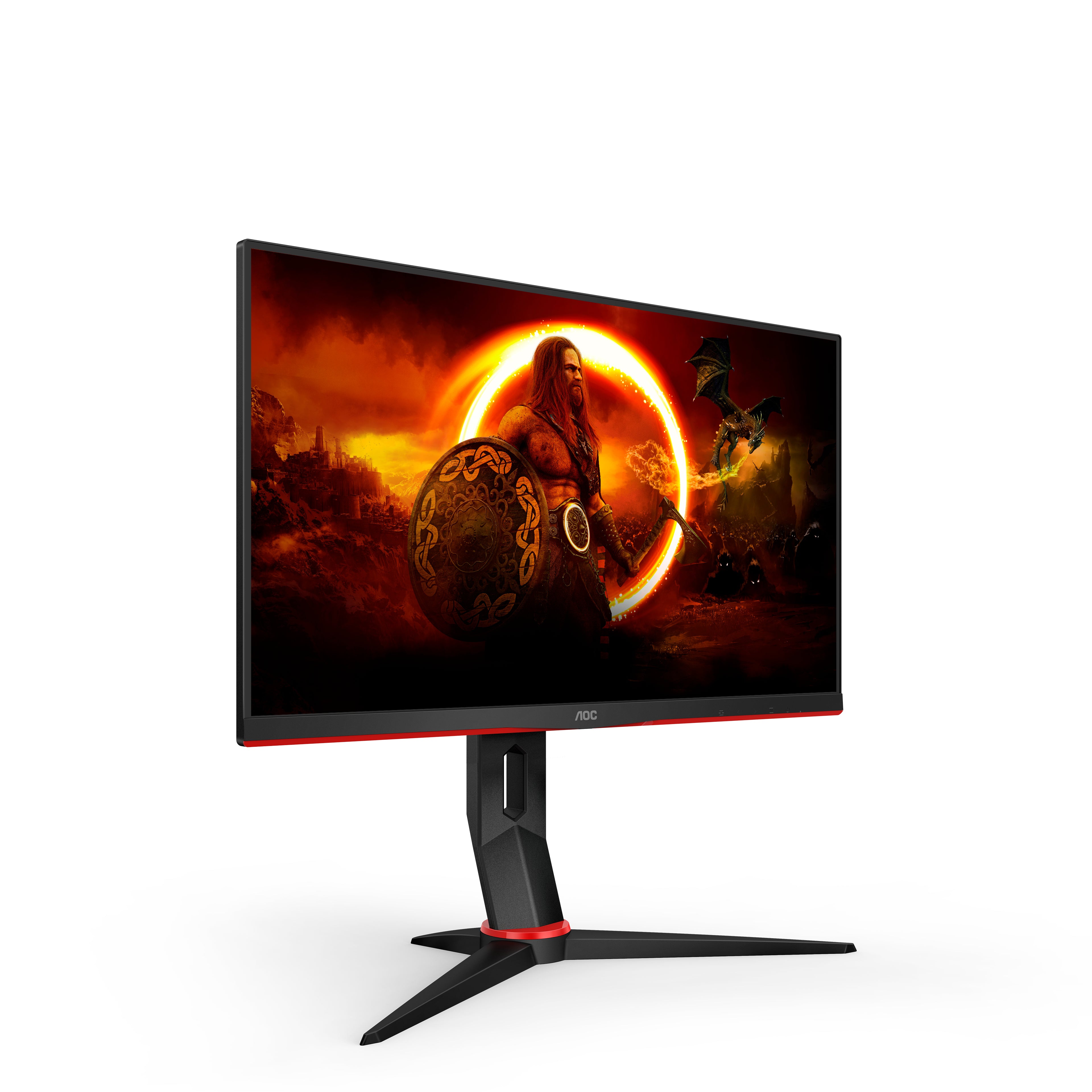 AOC G2 Q24G2A/BK LED display 60,5 cm (23.8") 2560 x 1440 pixels Quad HD LCD Noir, Rouge