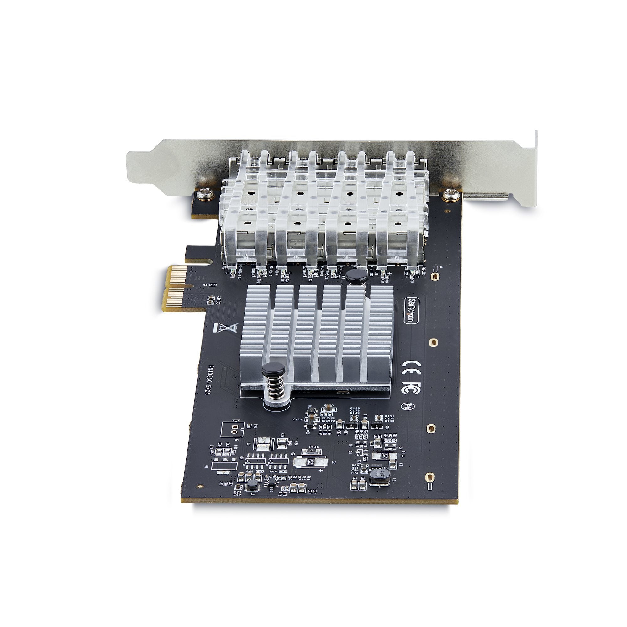 StarTech.com Carte Réseau GbE SFP à 4 Ports, PCIe 2.0 x2 (Compatible x4, x8, x16), Contrôleur Intel I350-AM4 4x 1GbE, 1000BASE Cuivre/Fibre Optique, Carte Réseau Gigabit Ethernet à 4 Ports pour Bureau/Serveur - Windows & Linux