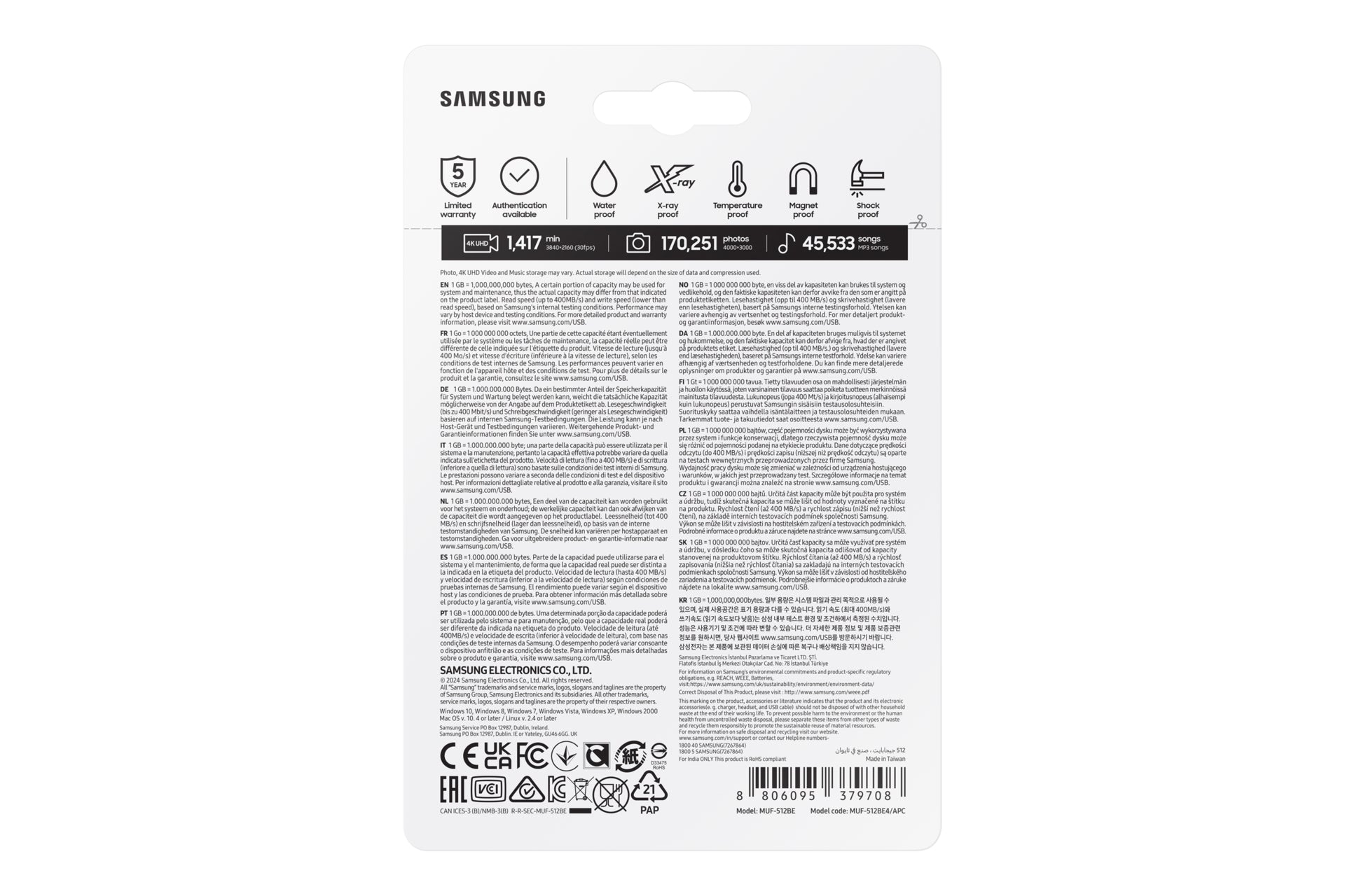 Samsung Bar Plus USB 3.1 512Go