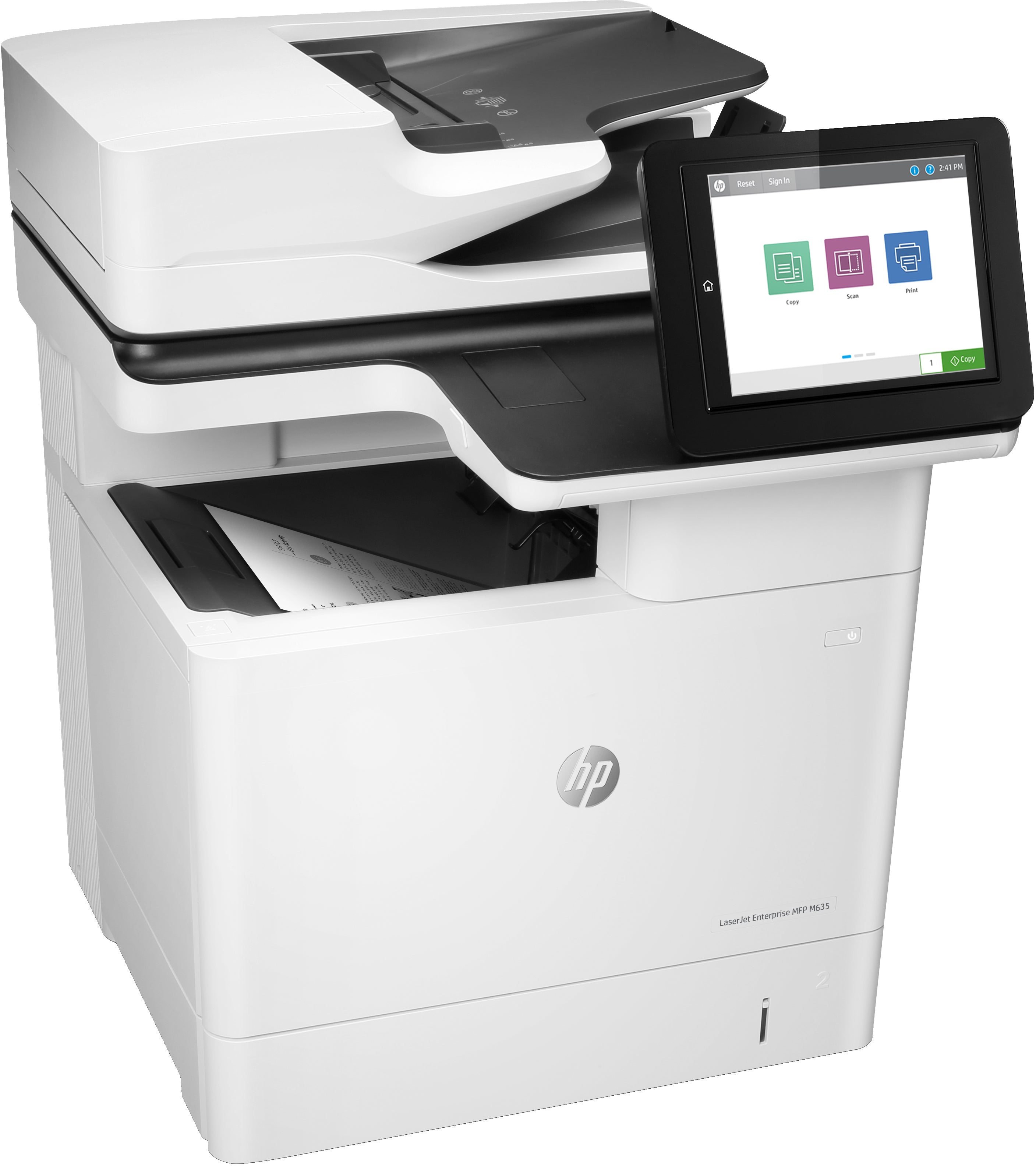 HP LaserJet Enterprise Imprimante multifonction LaserJet M635h Enterprise, Impression, copie, numérisation, télécopie en option, Numérisation vers e-mail; Impression recto-verso; Chargeur automatique de documents de 150 feuilles; Éco-énergétique