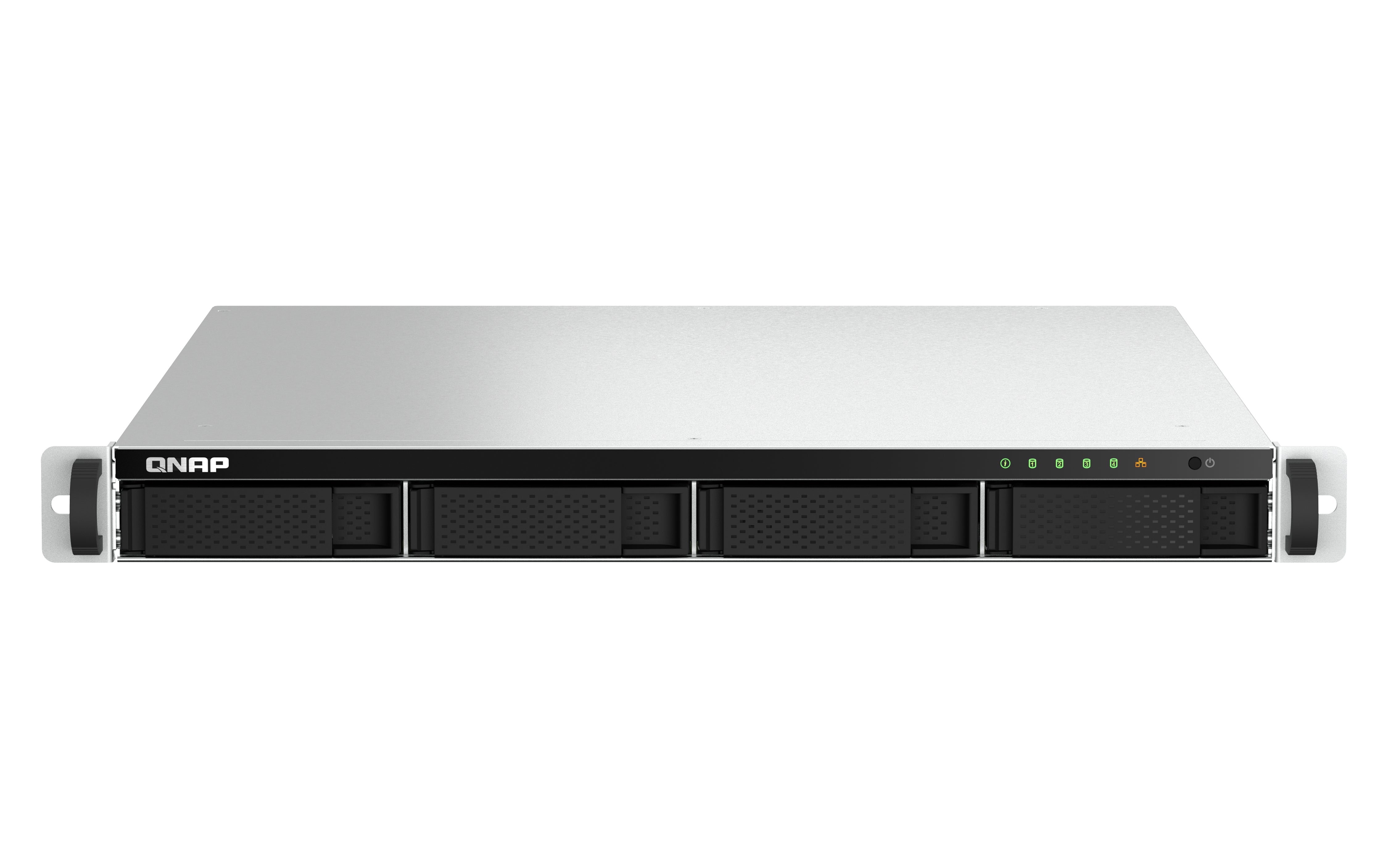 QNAP TS-464U NAS Rack (1 U) Intel® Celeron® N5095 8 Go DDR4 0 To QNAP Turbo System Aluminium, Noir