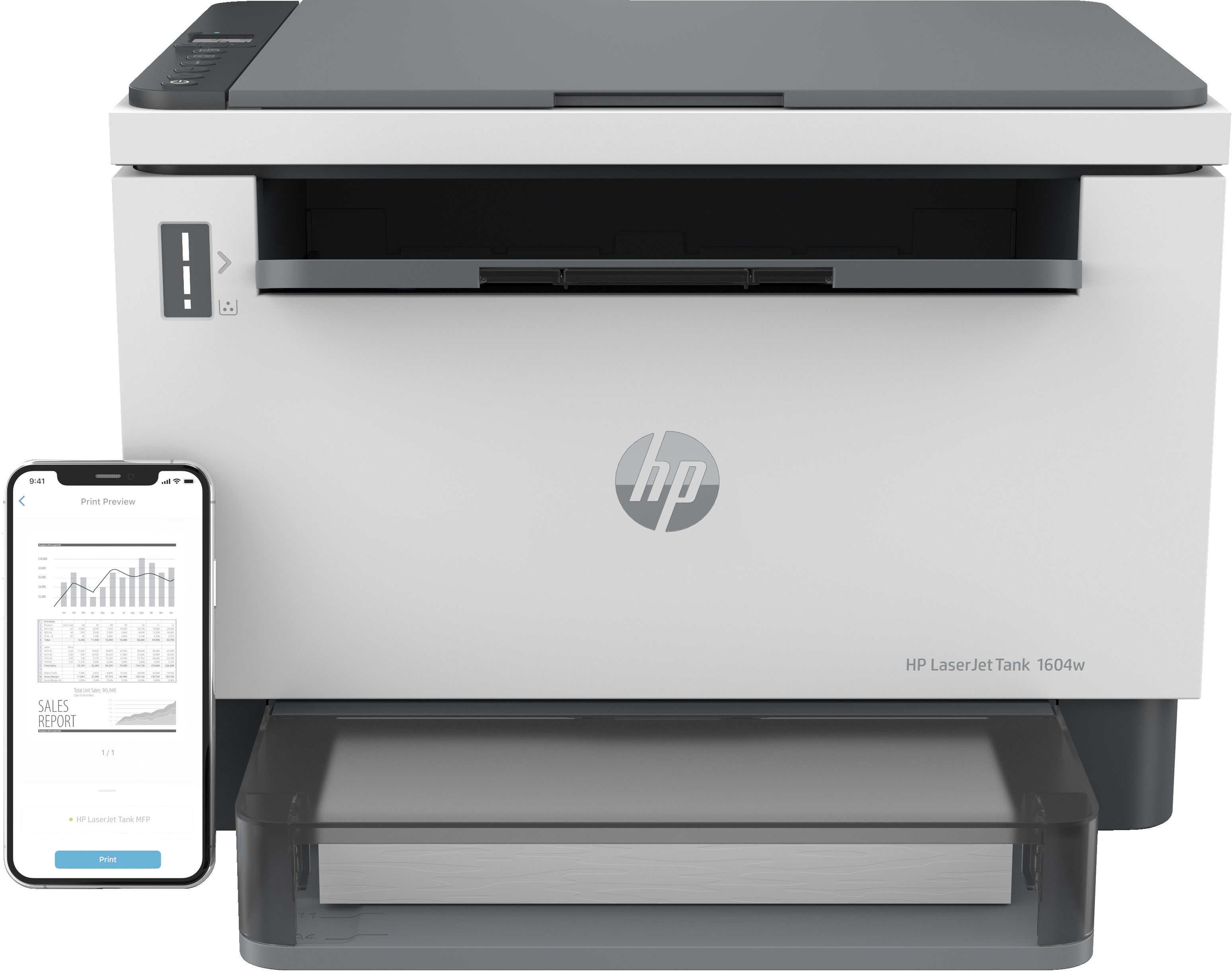 HP LaserJet Imprimante Tank MFP 1604w