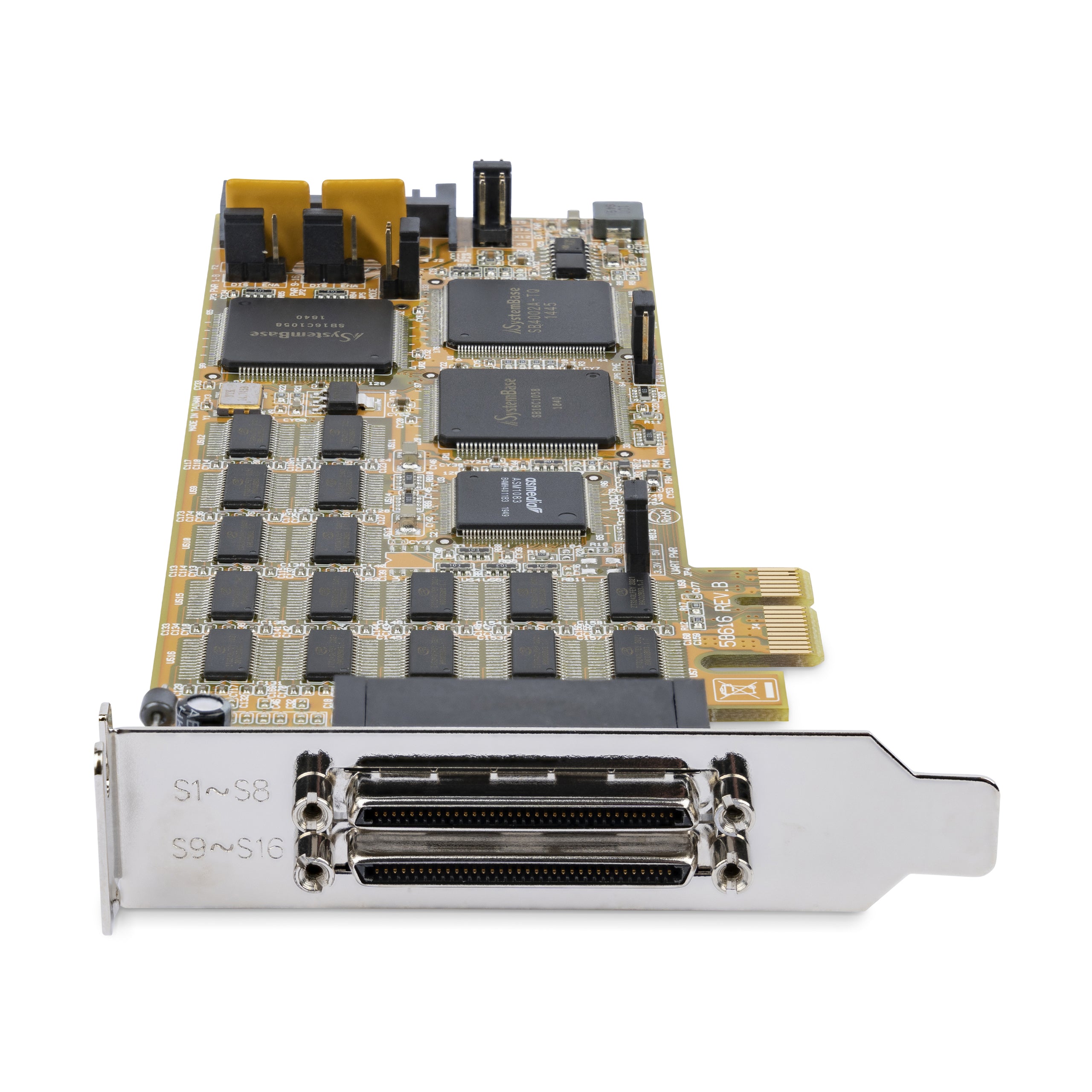StarTech.com Carte Série PCI Express - 16 Ports DB9 RS232 - Low + Full Profile - Adaptateur Série Multiport - Carte Série PCIe