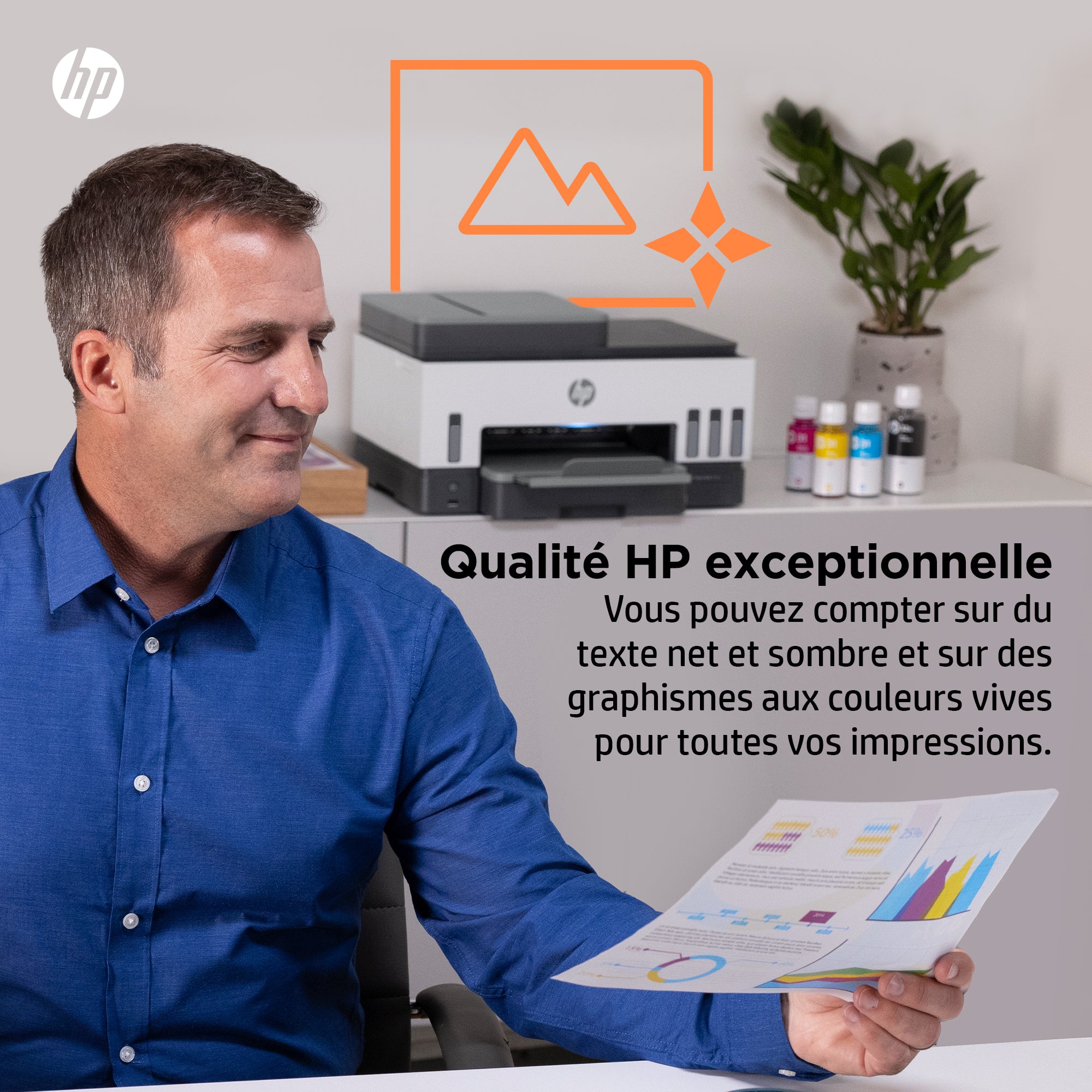 HP Smart Tank 7605 Sans fil All-in-One Couleur Imprimante, Impression recto-verso; copieur, scanner