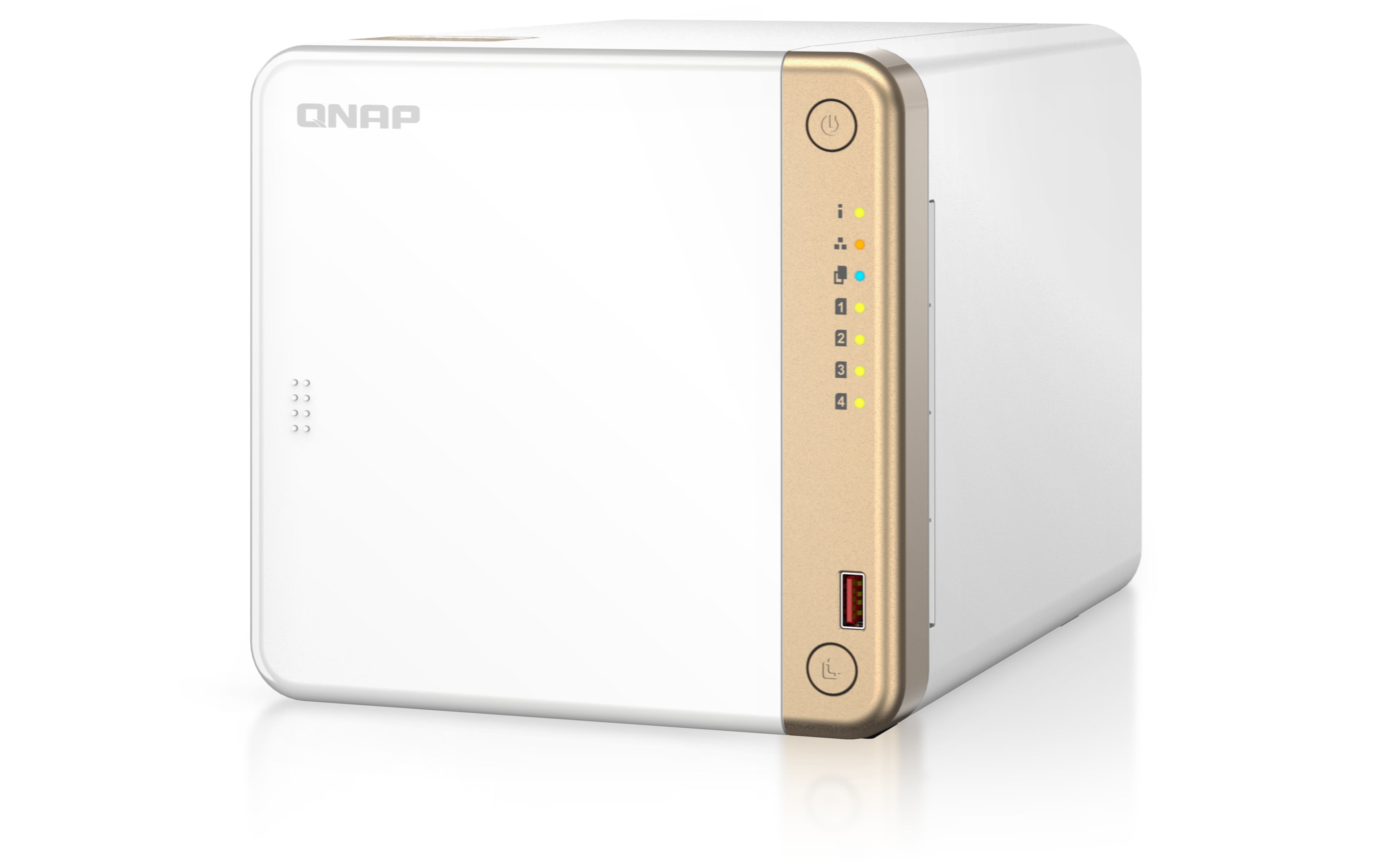 QNAP TS-462-4G serveur de stockage NAS Tower Intel® Celeron® N4505 2 Go DDR4 0 To QNAP QTS Blanc