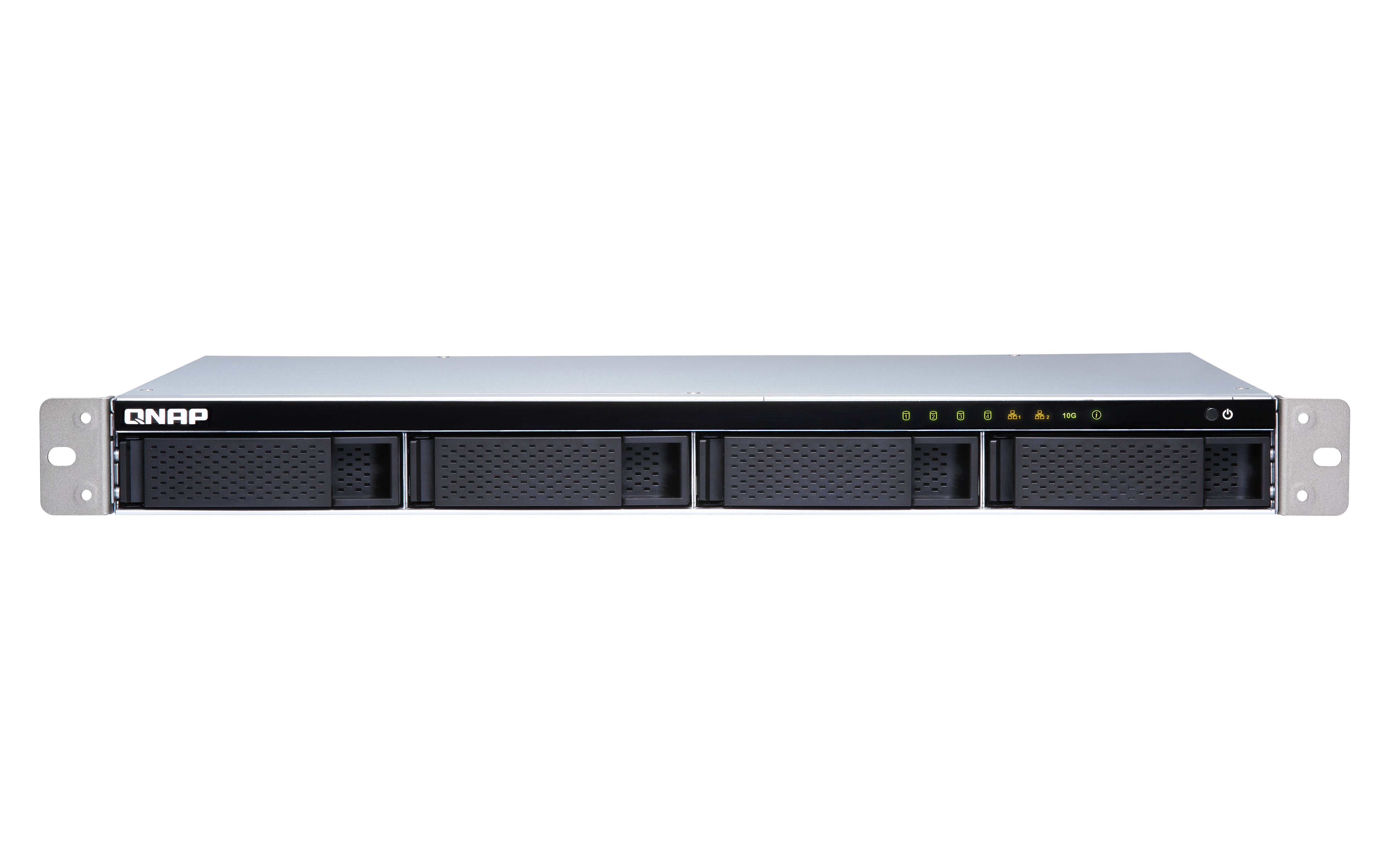 QNAP TS-431XeU NAS Rack (1 U) Annapurna Labs Alpine AL-314 2 Go DDR3 0 To QNAP QTS Noir, Acier inoxydable