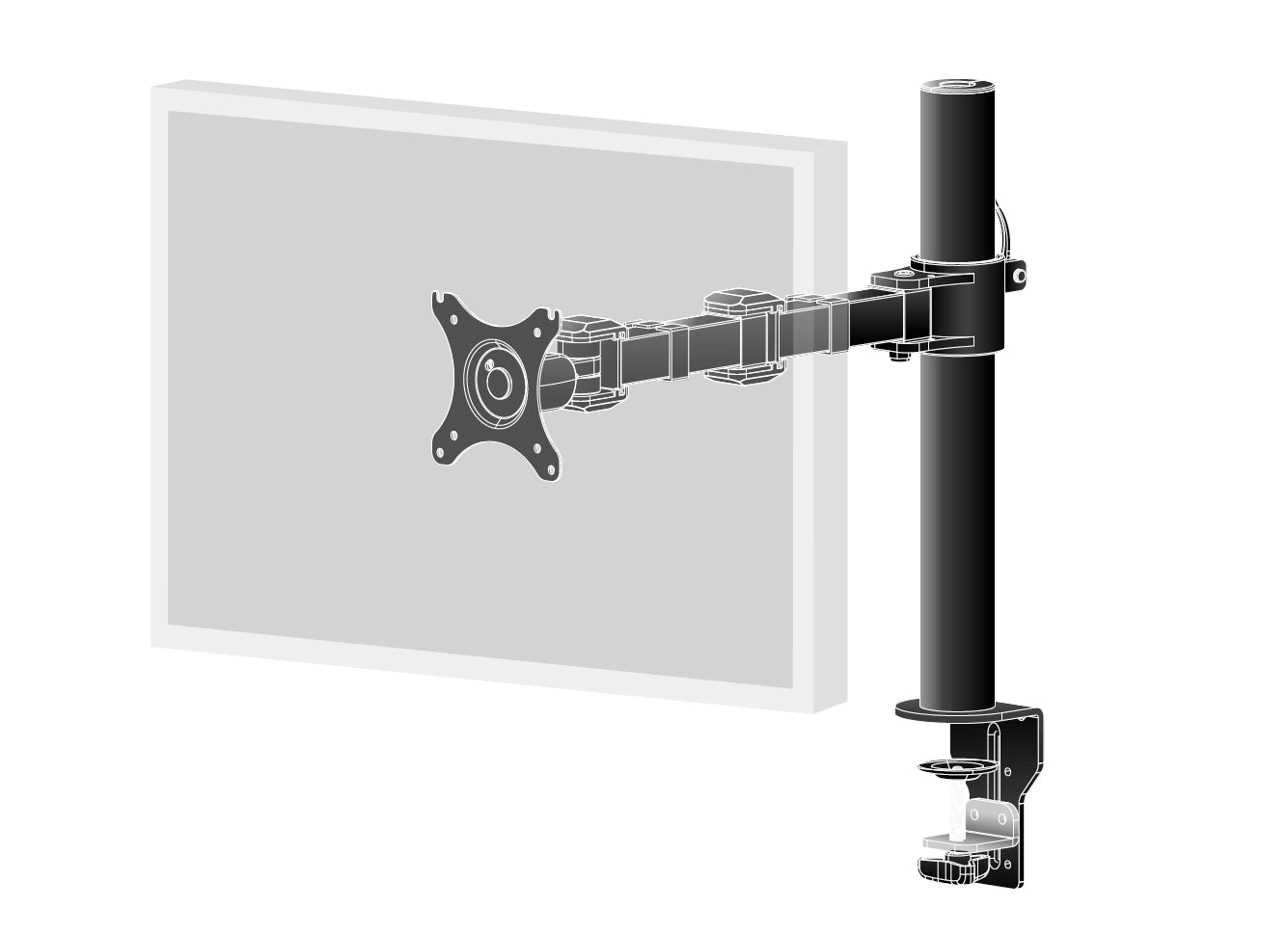 iiyama DS1001C-B1 support d'écran plat pour bureau 76,2 cm (30") Noir