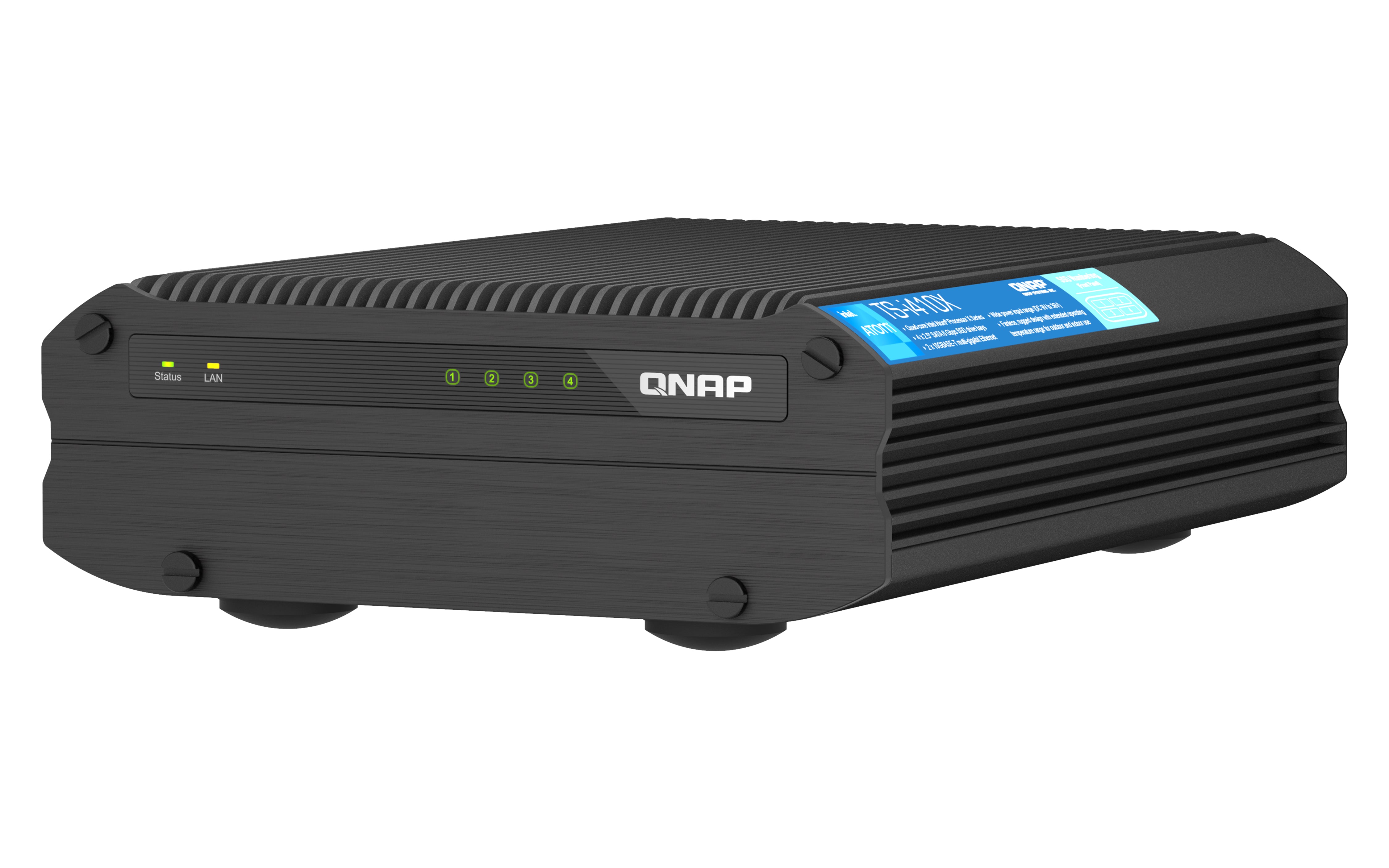 QNAP TS-I410X NAS Tower Intel Atom® x6425E 8 Go 0 To QNAP QTS Noir