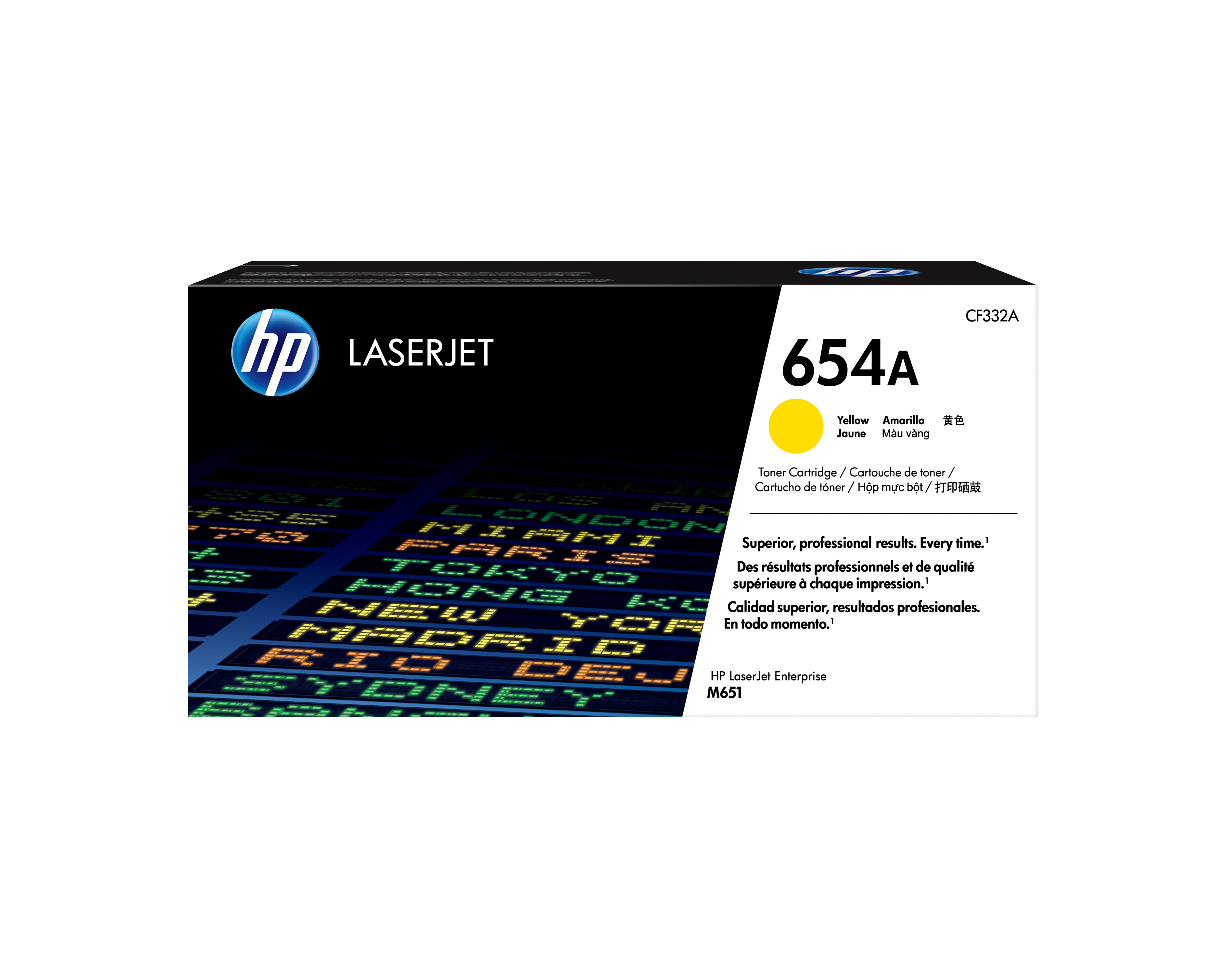 HP 654A toner jaune authentique LaserJet