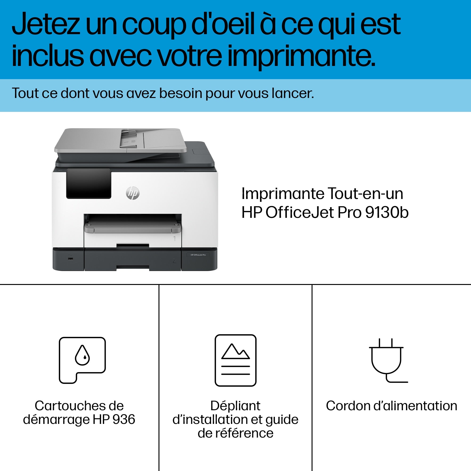 HP OfficeJet Pro Imprimante Tout-en-un 9130b