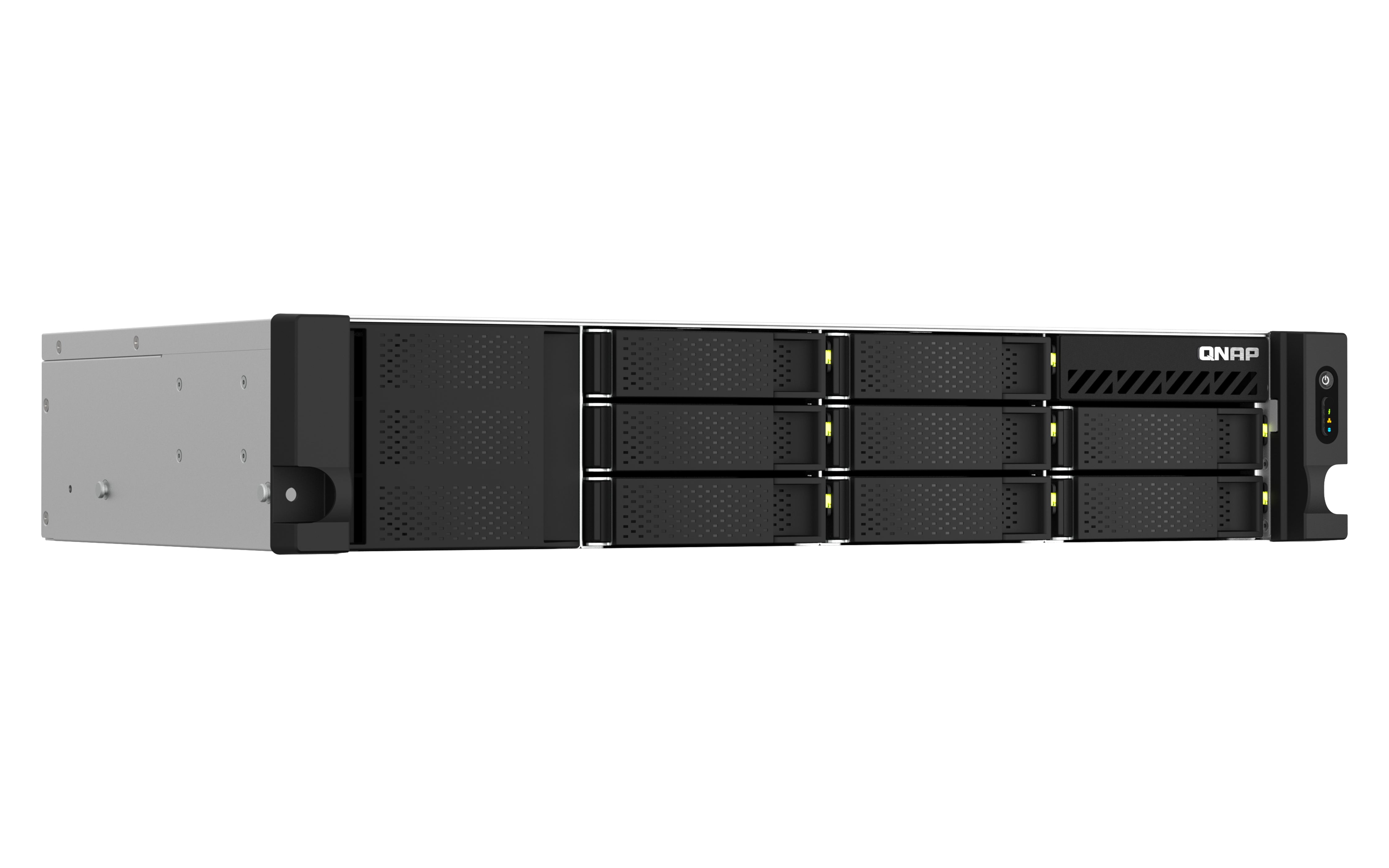 QNAP TS-873AEU-4G serveur de stockage NAS Rack (2 U) Ryzen Embedded V1500B 4 Go DDR4 0 To QuTS hero Noir