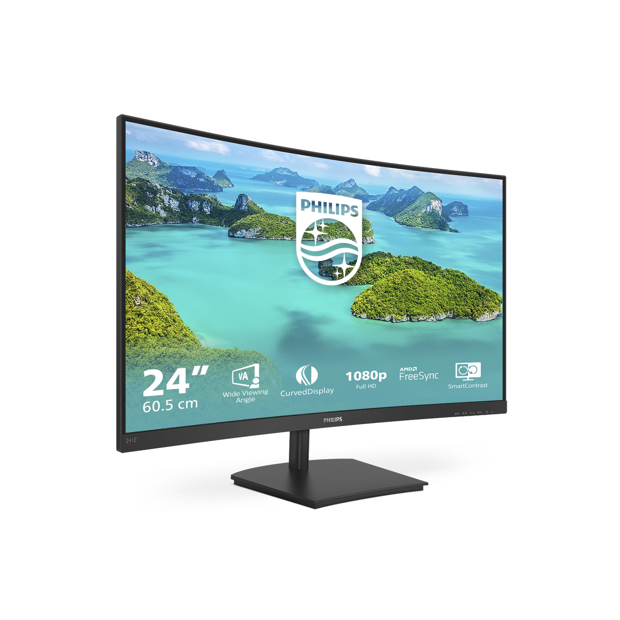 Philips E Line 241E1SCA/00 écran plat de PC 59,9 cm (23.6") 1920 x 1080 pixels Full HD LCD Noir