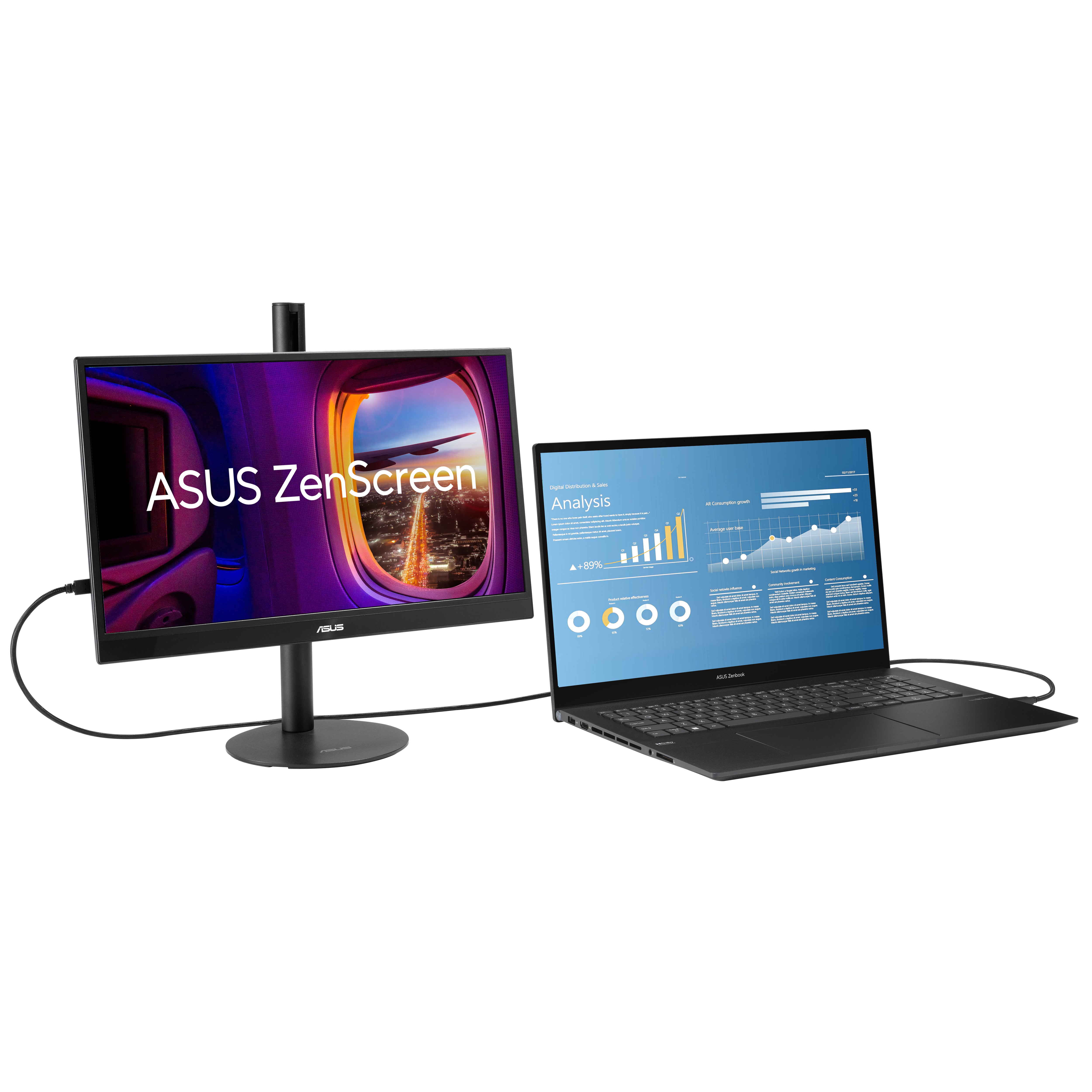 ASUS ZenScreen MB17AHG écran plat de PC 43,9 cm (17.3") 1920 x 1080 pixels Full HD LCD Noir
