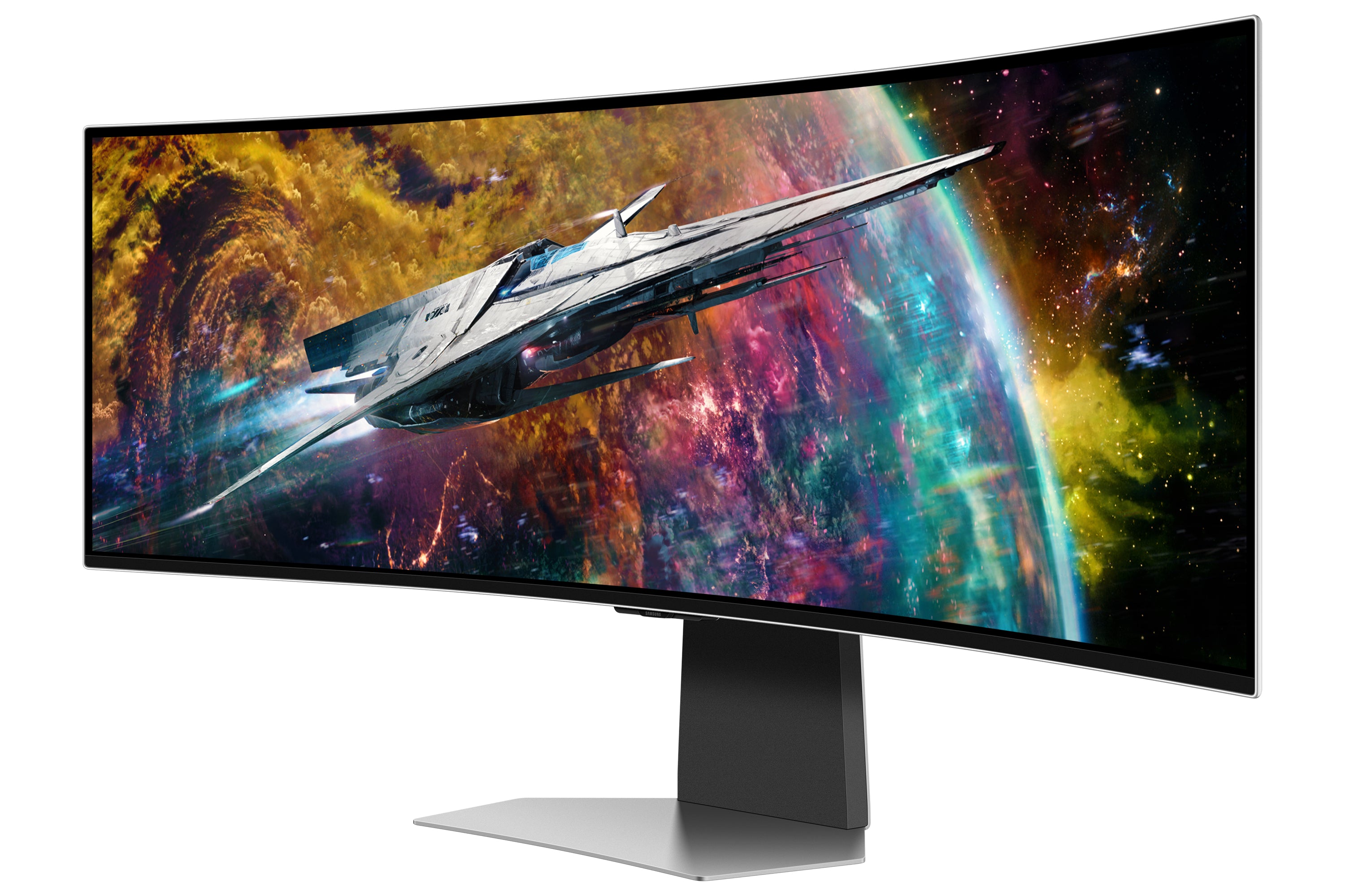 Samsung G95SC écran plat de PC 124,5 cm (49") 5120 x 1440 pixels Dual QHD OLED Argent
