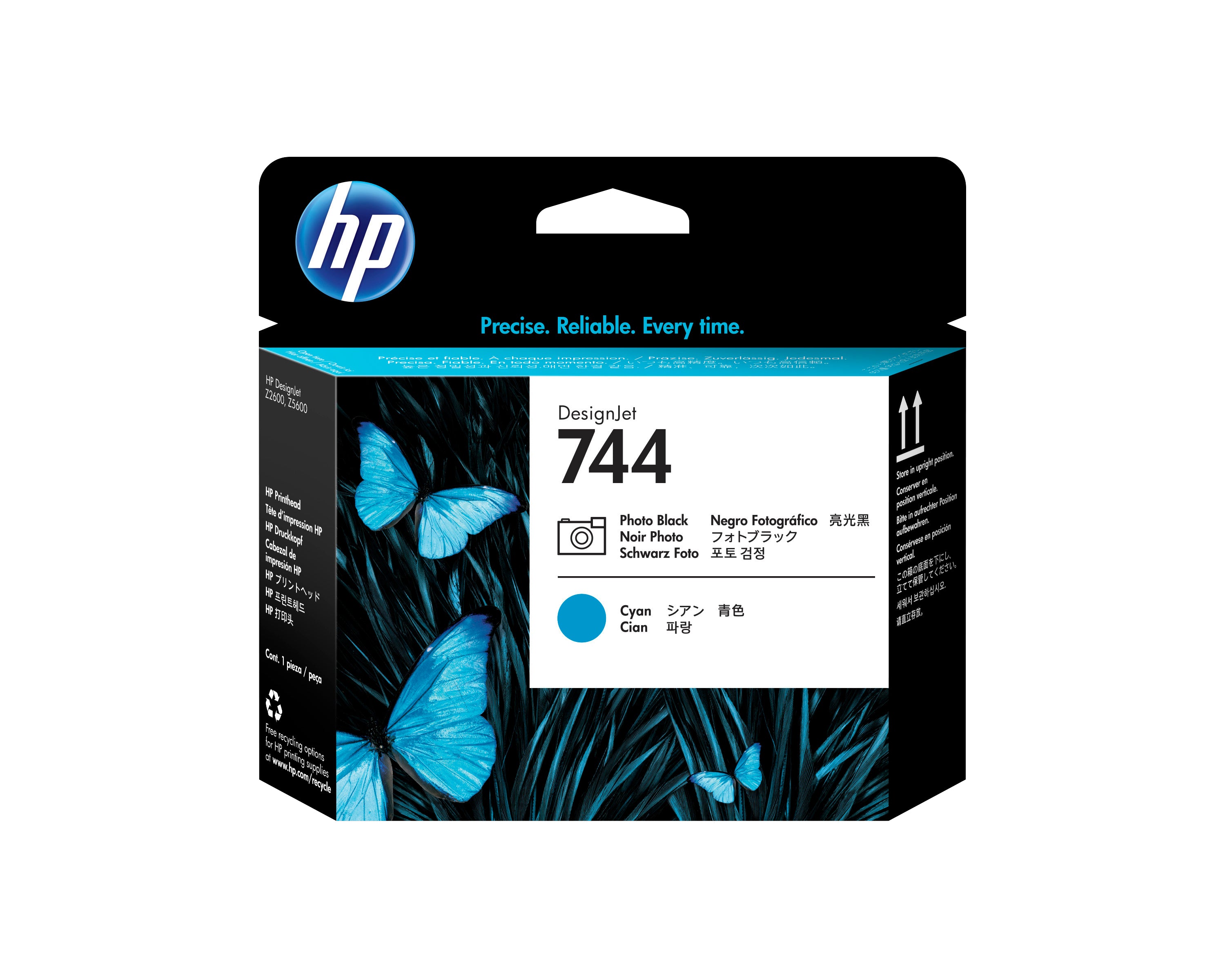 HP Tête d'impression DesignJet 744 photo mat/cyan