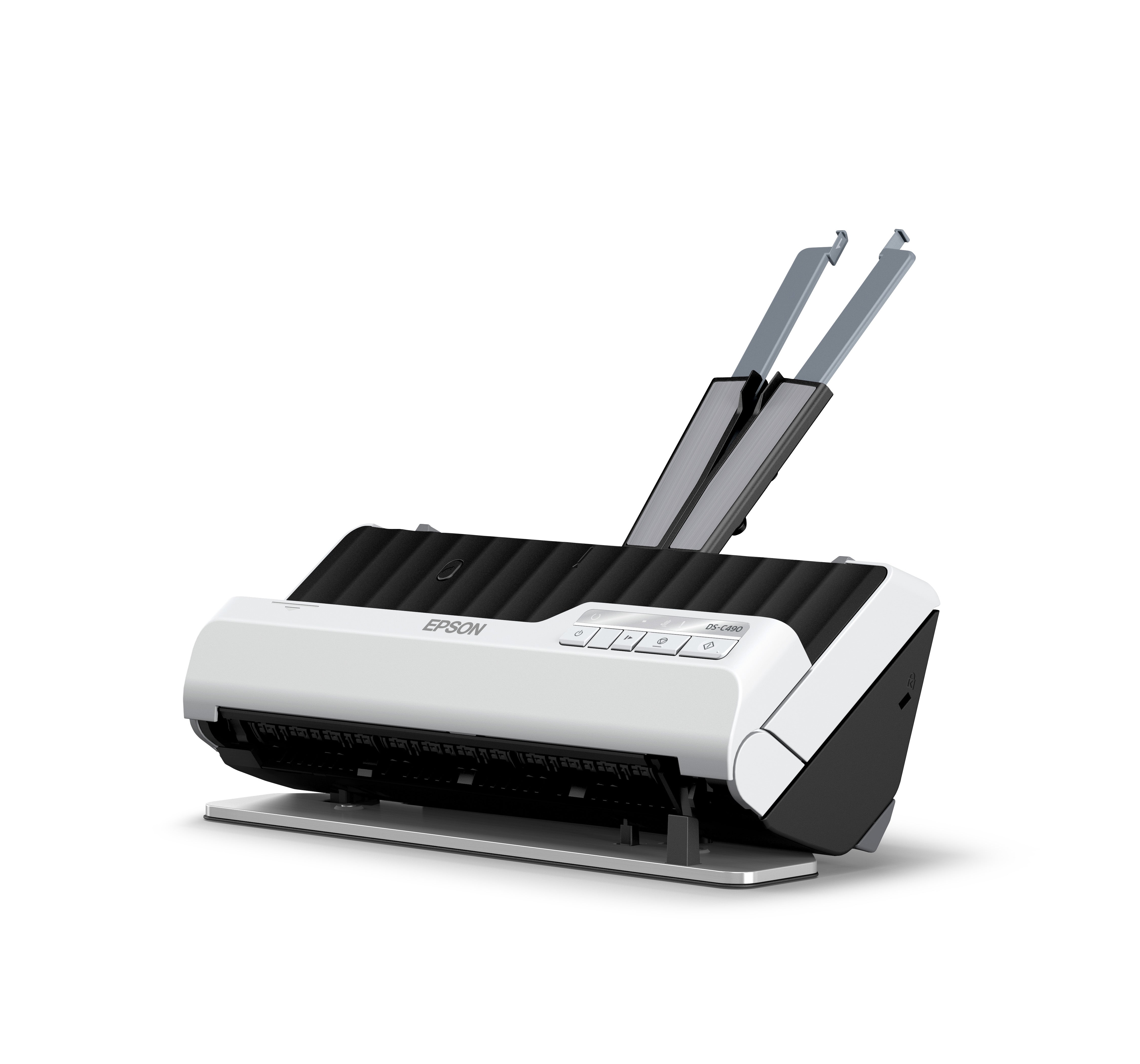 Epson DS-C490 Chargeur automatique de documents + Scanner à feuille 600 x 600 DPI A4 Noir, Blanc