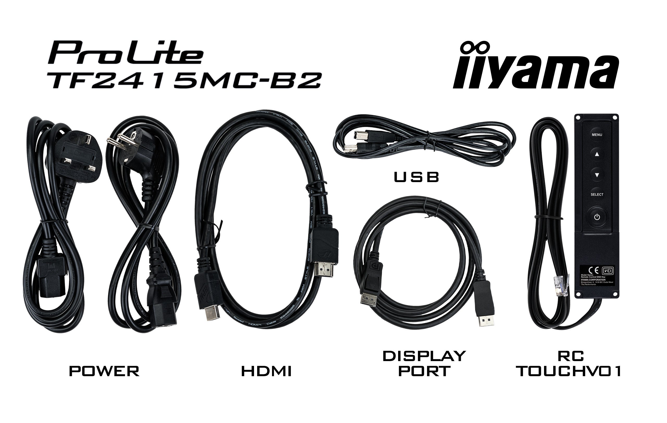 iiyama ProLite TF2215MC-B2 écran plat de PC 54,6 cm (21.5") 1920 x 1080 pixels Full HD LED Écran tactile Multi-utilisateur Noir