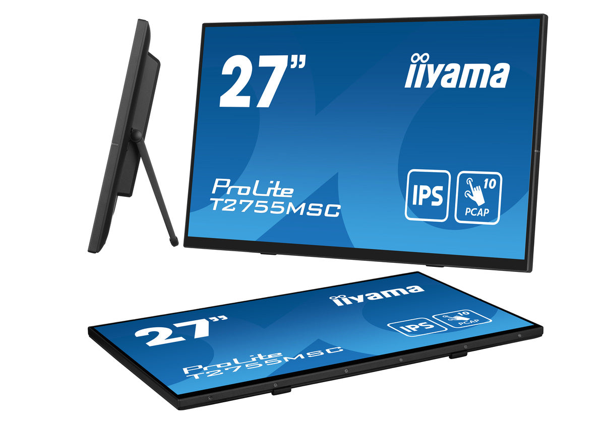 iiyama ProLite T2755MSC-B1 écran plat de PC 68,6 cm (27") 1920 x 1080 pixels Full HD LED Écran tactile Dessus de table Noir
