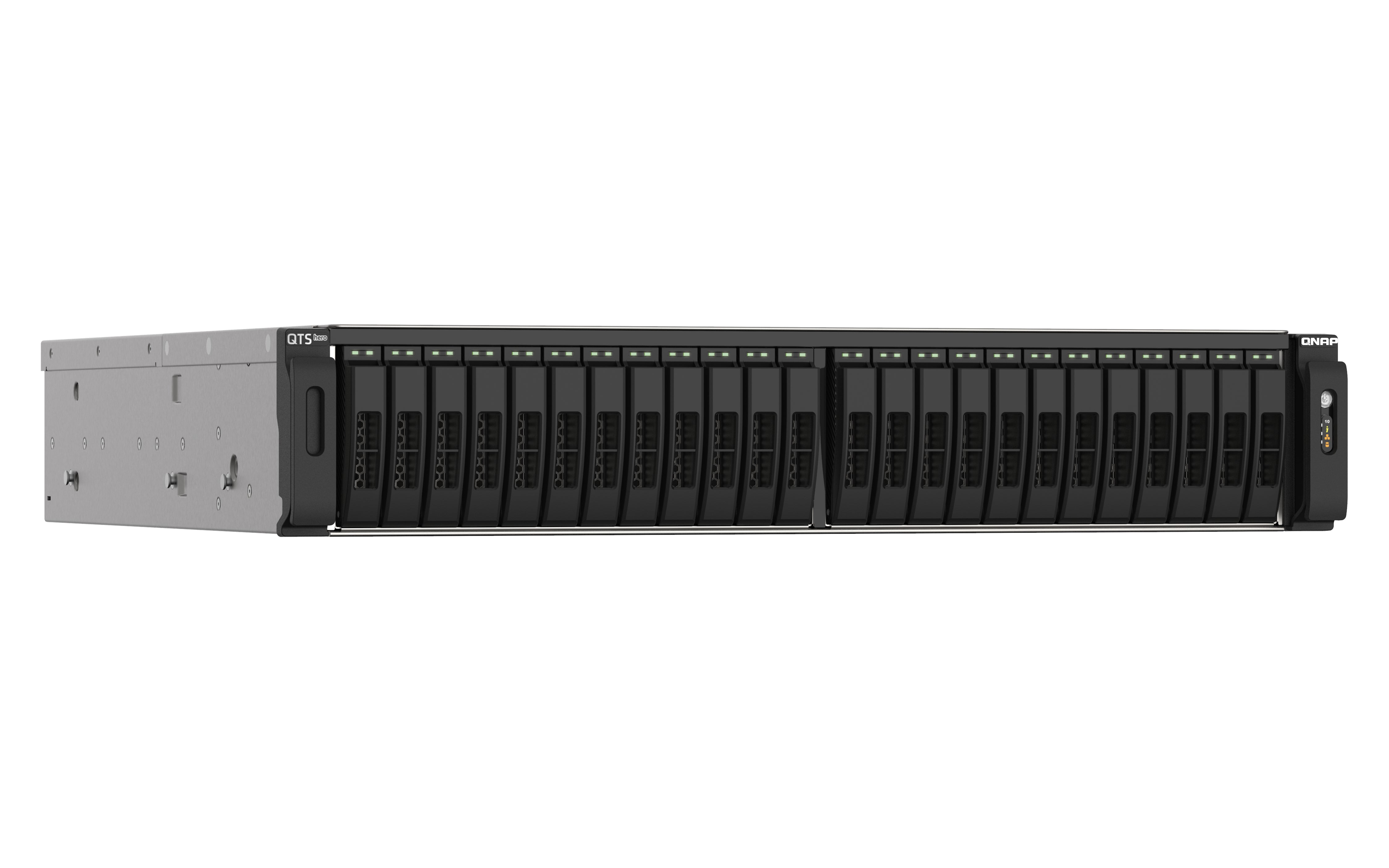 QNAP TS-h2490FU NAS Rack (2 U) EPYC 7302P 128 Go DDR4 0 To QuTS hero Noir, Gris