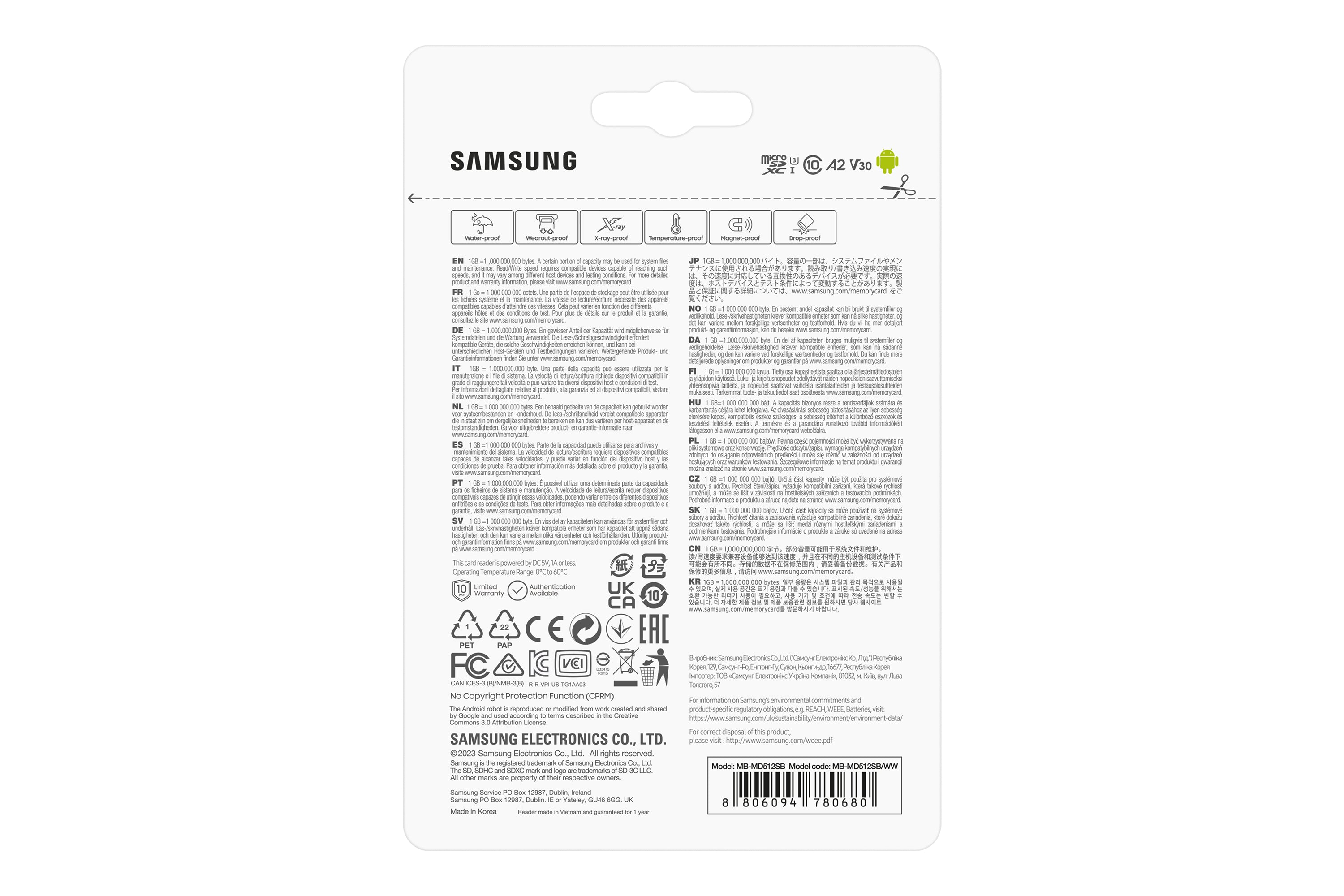 Samsung MB-MD512S 512 Go MicroSDXC UHS-I Classe 10