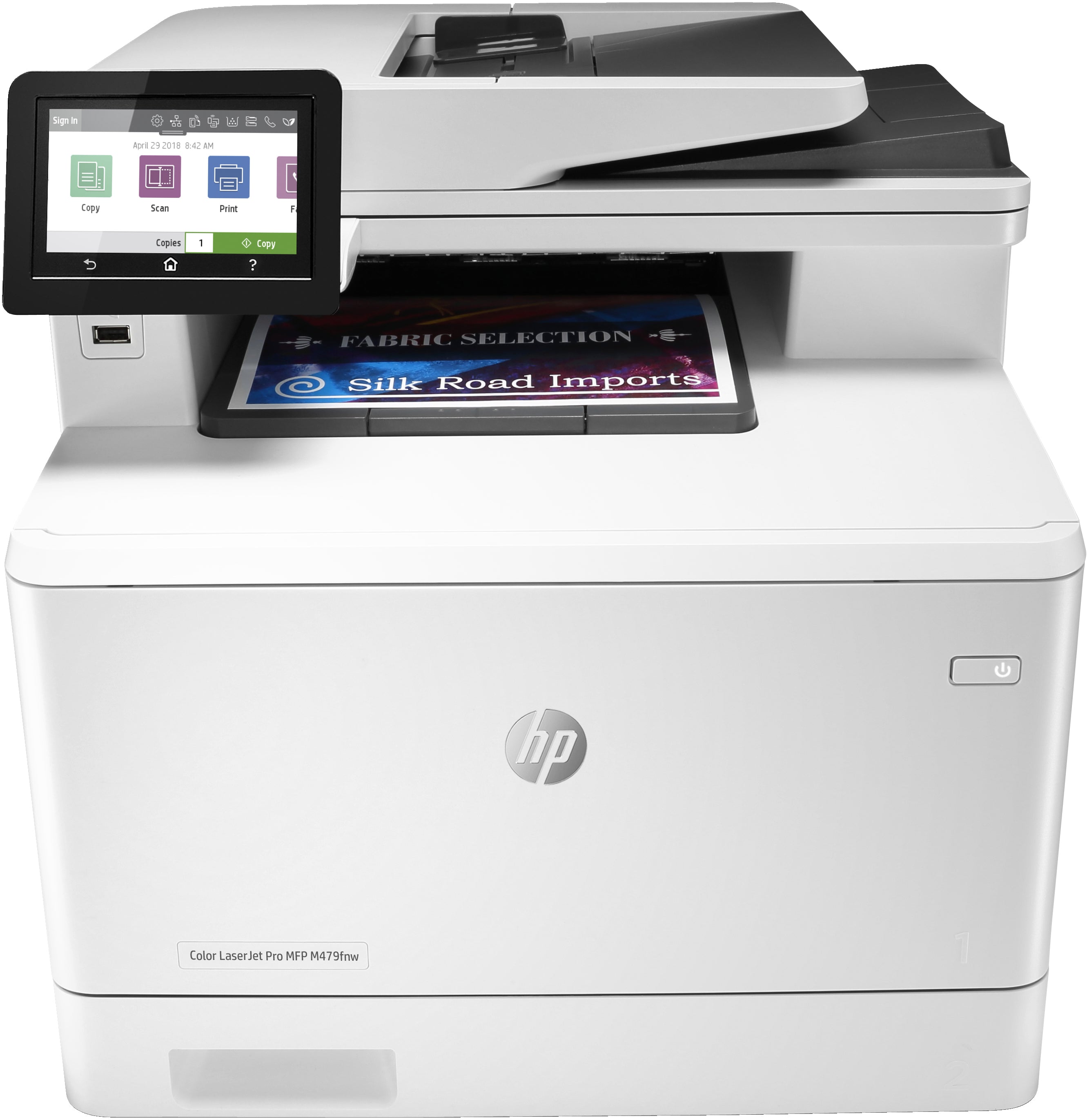 HP Color LaserJet Pro Imprimante multifonction M479fnw, Impression, copie, numérisation, télécopie, e-mail, Numérisation vers e-mail/PDF; Chargeur automatique de documents déroulé de 50 feuilles