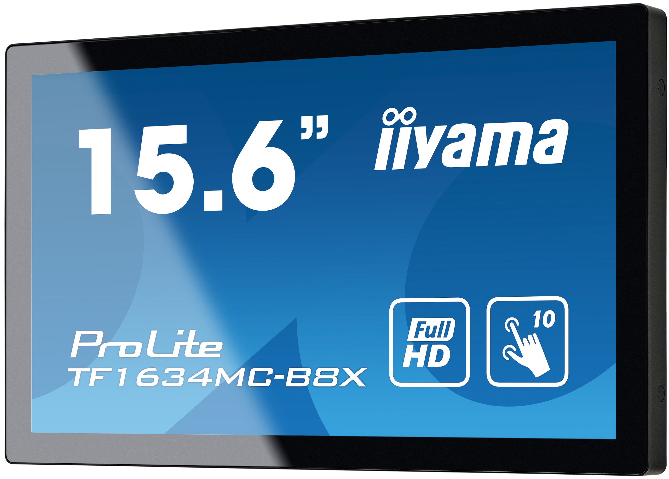 iiyama ProLite TF1634MC-B8X écran plat de PC 39,6 cm (15.6") 1920 x 1080 pixels Full HD LED Écran tactile Multi-utilisateur Noir