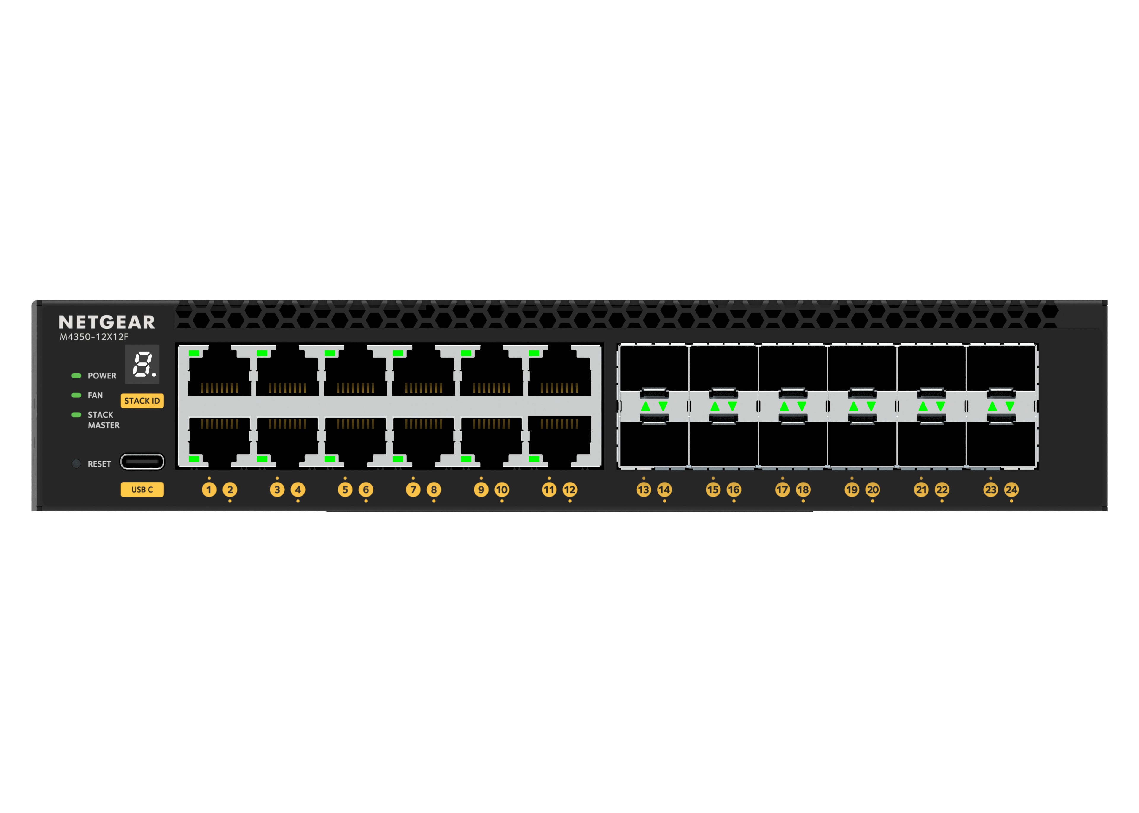 NETGEAR M4350-12X12F Géré L3 10G Ethernet (100/1000/10000) 1U Noir